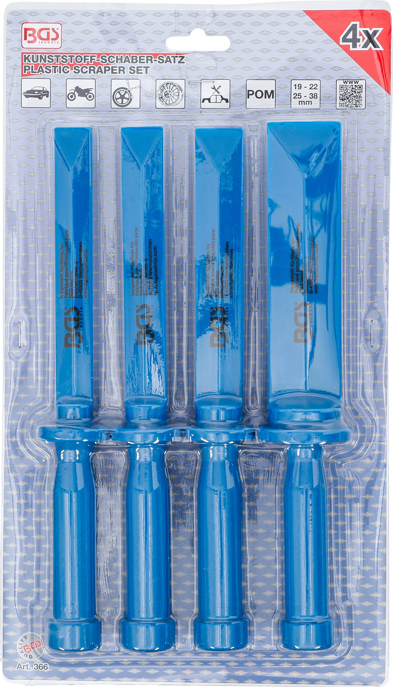 Set razuitoare plastic | latime 19 - 22 - 25 - 38 mm | 4 piese [3]