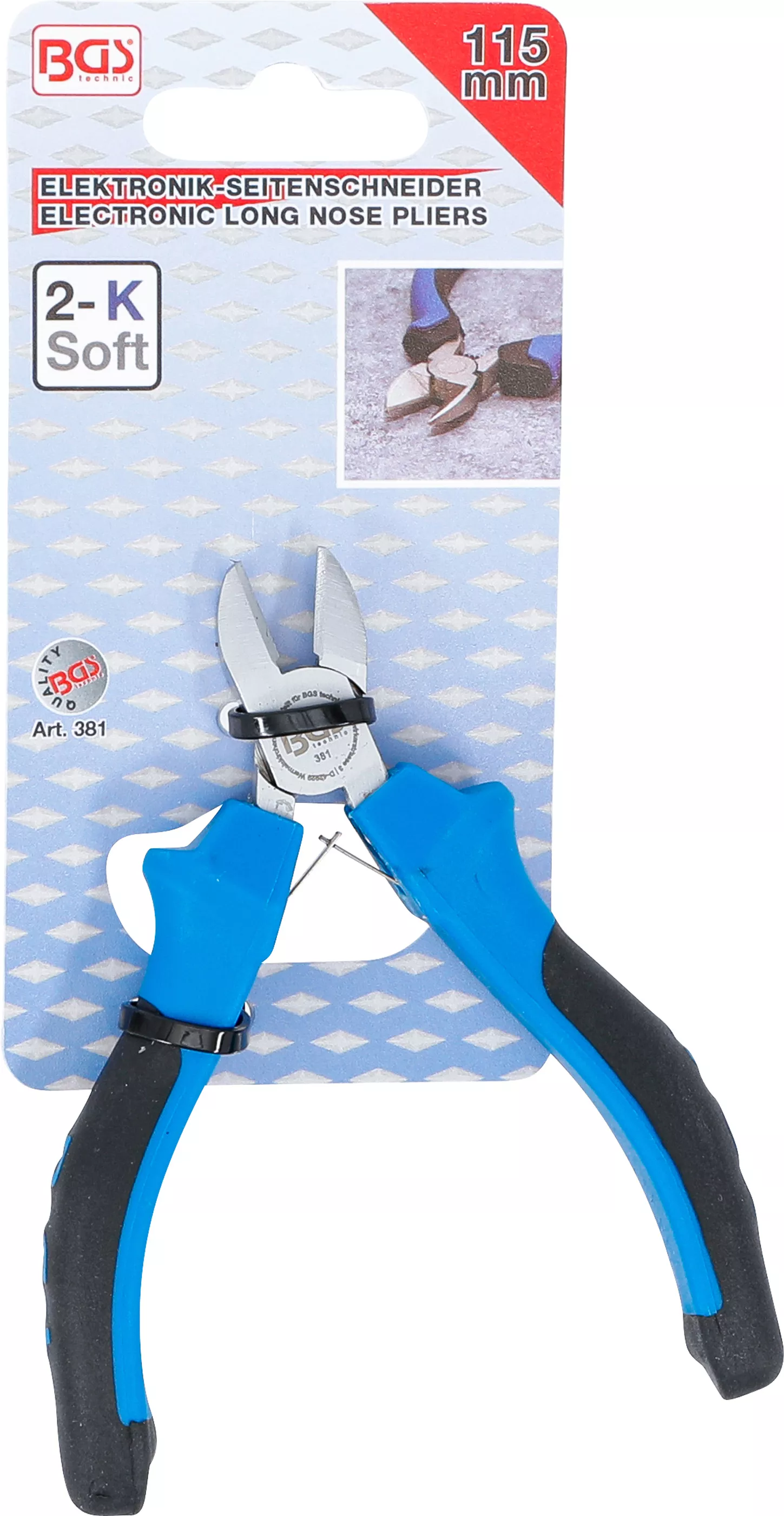 Cleste cu taietura laterala electronist | cu arc | 115 mm [5]