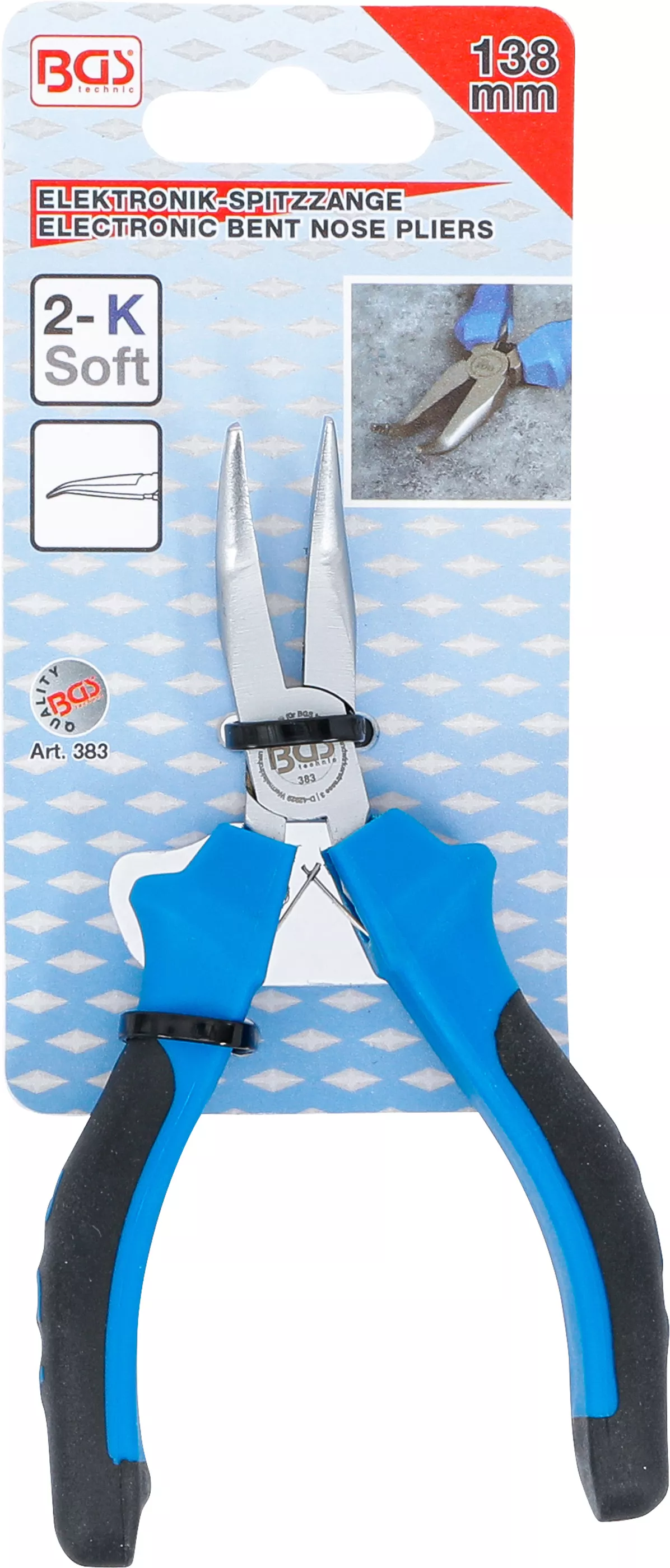 Cleste cu varf electronist | curbat | cu arc | 138 mm [4]