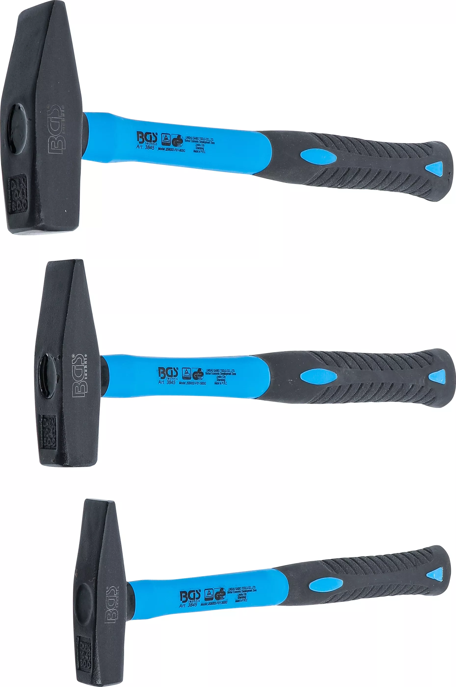 Set ciocane lacatuserie | Coada fibra de sticla | DIN 1041 | 300 / 500 / 800 g | 3 piese [3]