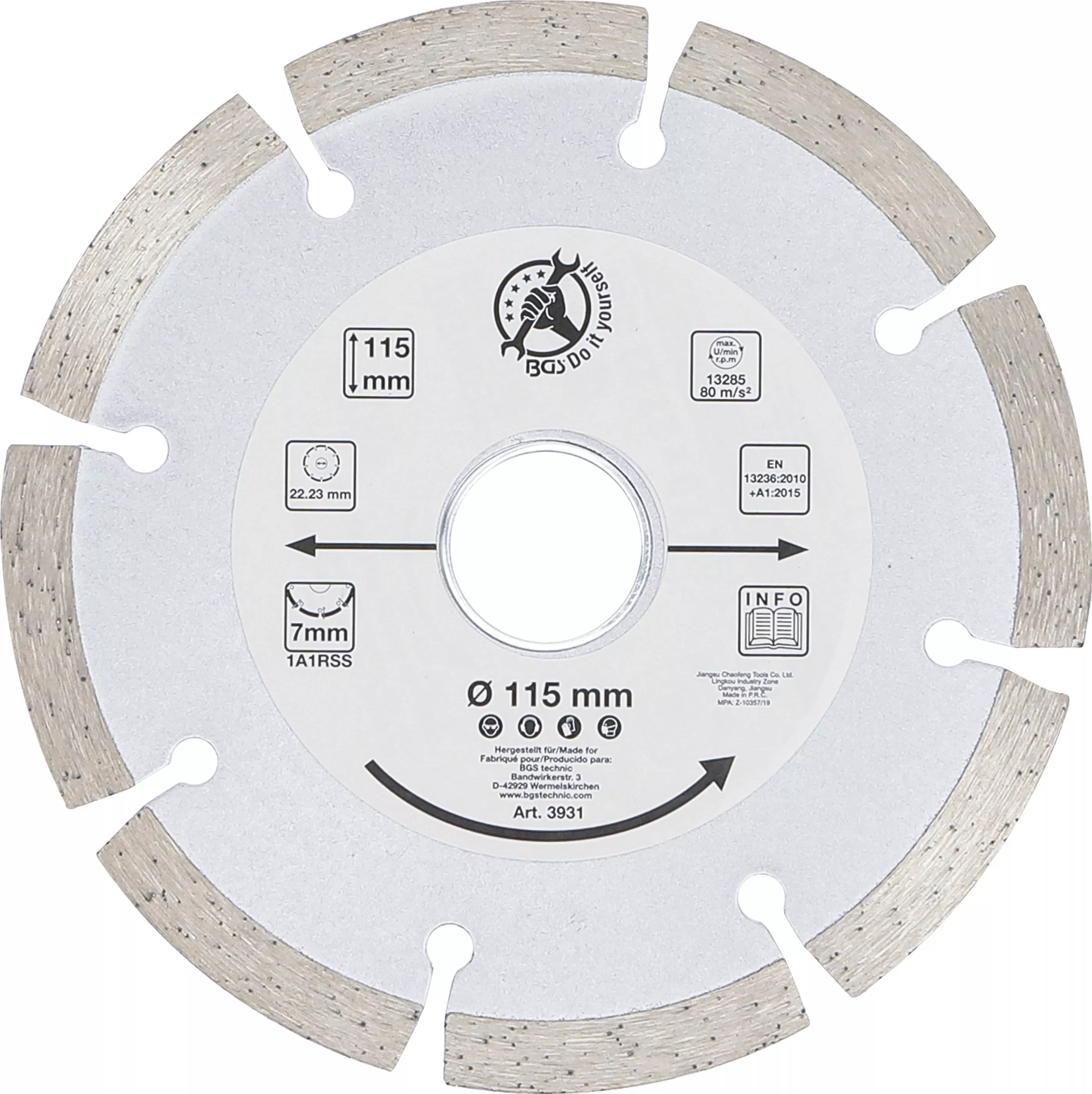 Disc de taiere cu segmenti | o 115 mm [1]