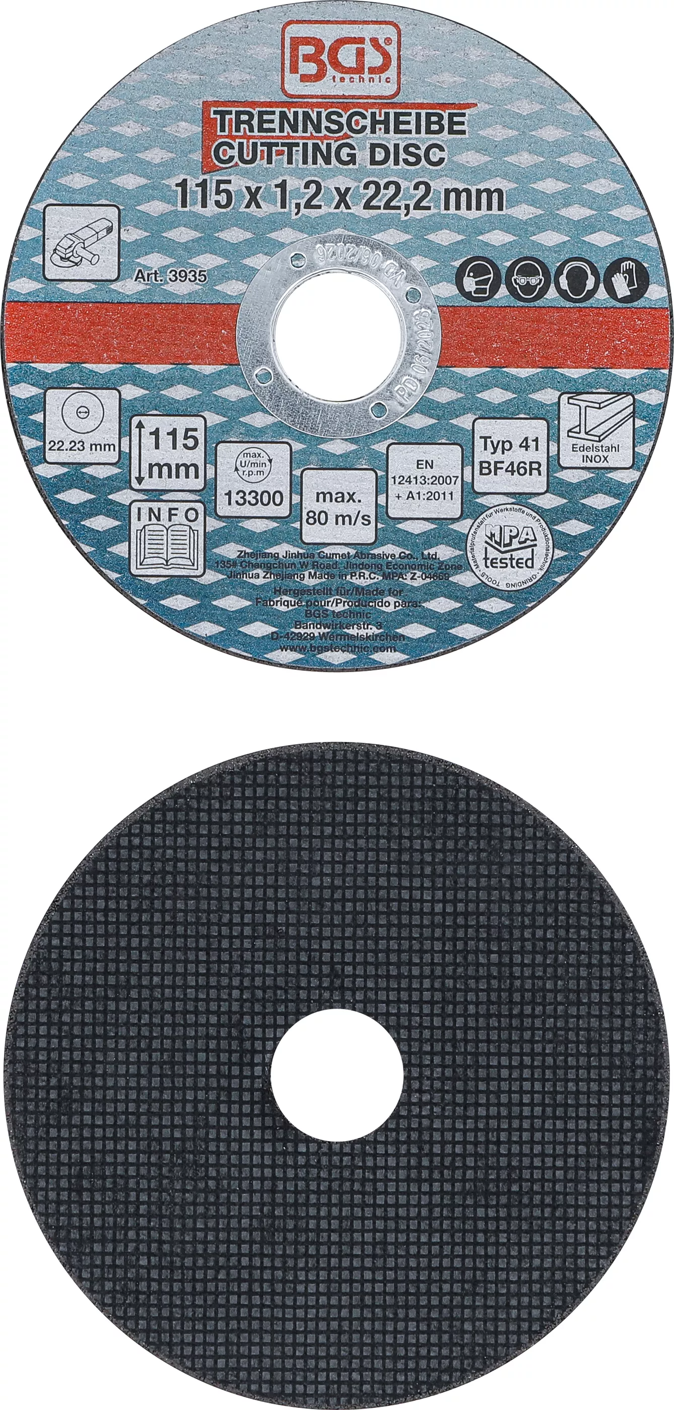 Discuri taiere pentru otel inox | o 115 x 1,0 x 22,2 mm | 5 piese [2]