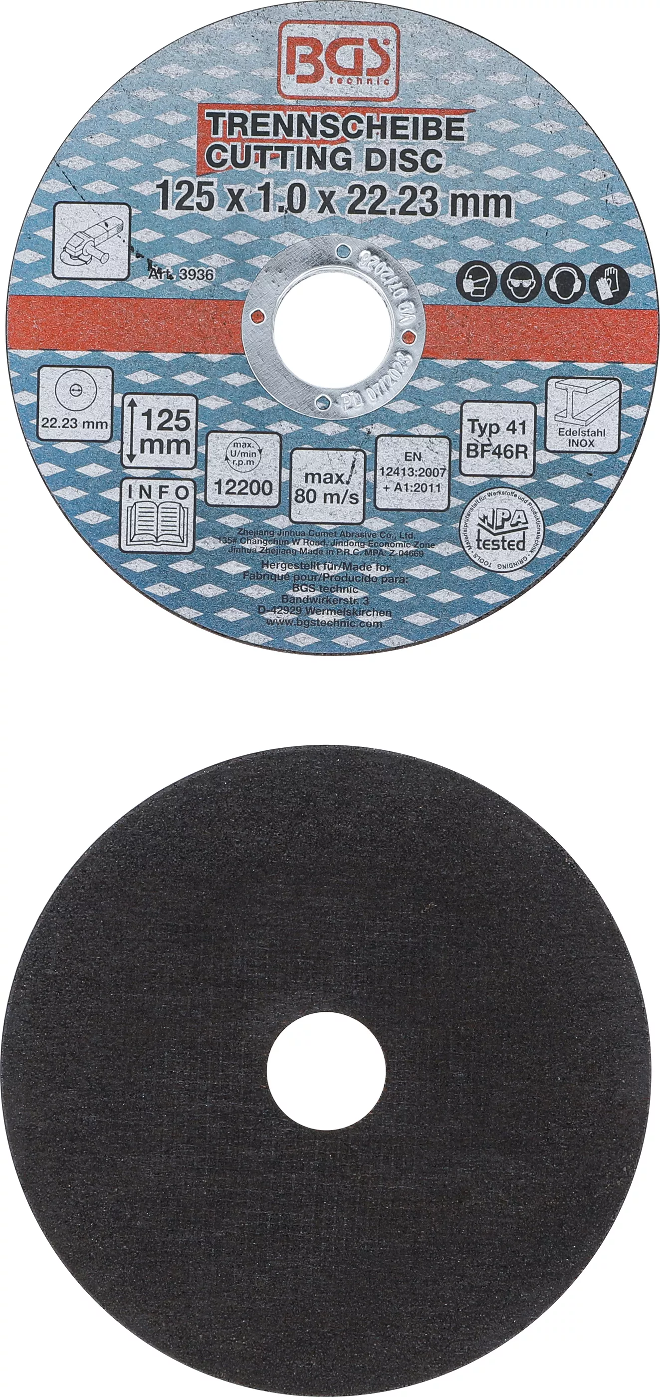Discuri taiere pentru otel inox | o 125 x 1,0 x 22,2 mm | 5 piese [2]