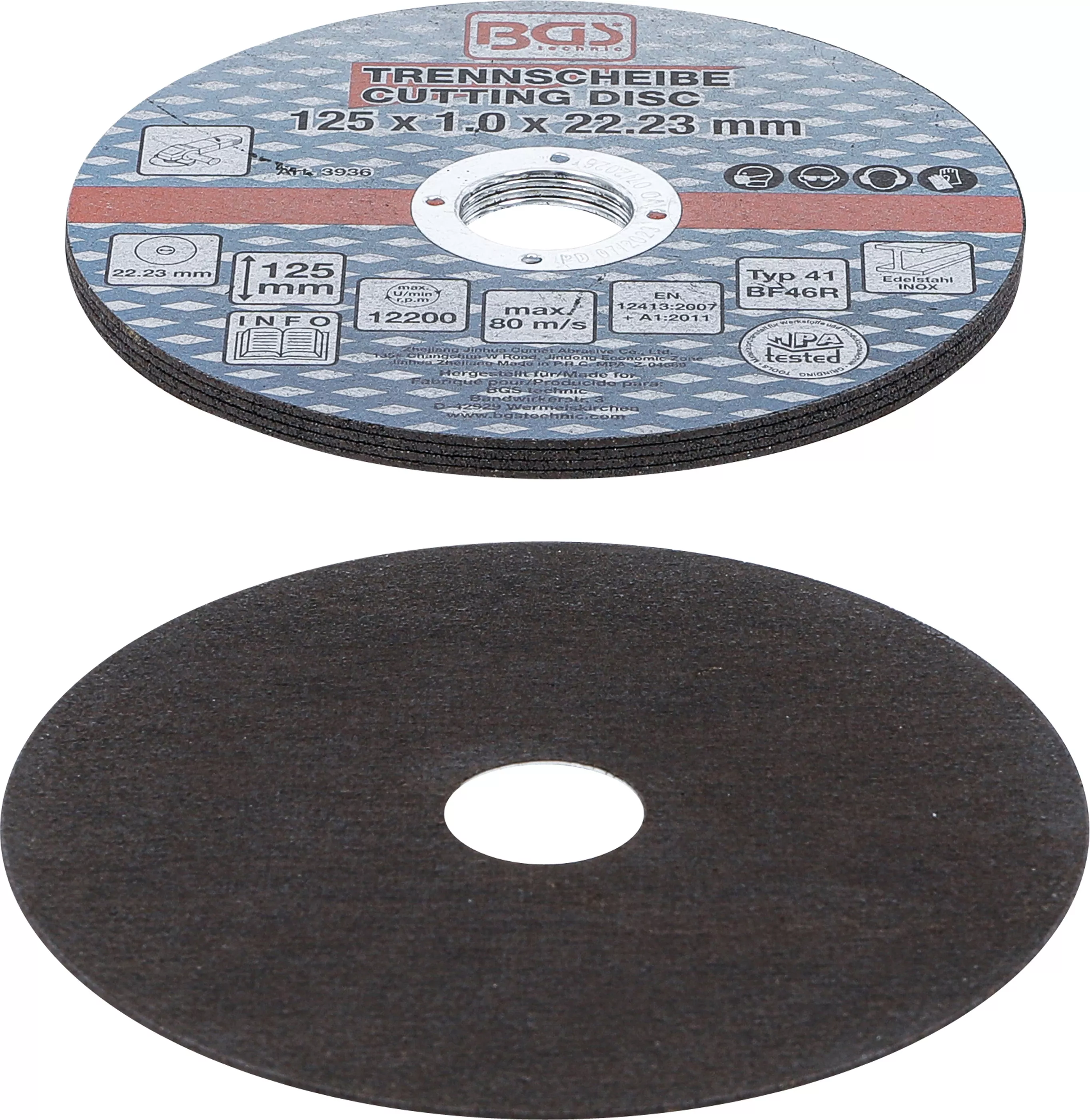 Discuri taiere pentru otel inox | o 125 x 1,0 x 22,2 mm | 5 piese [3]