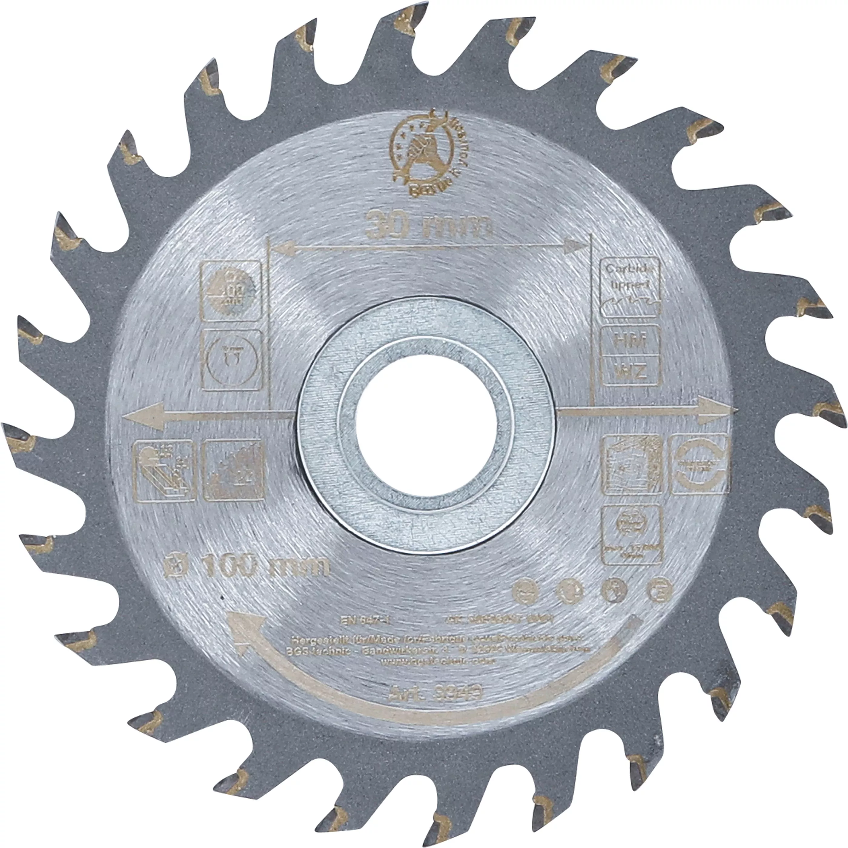 Disc fierastrau circular carburi metalice | o 100 x 30 x 2,1 mm | 24 dinti [1]