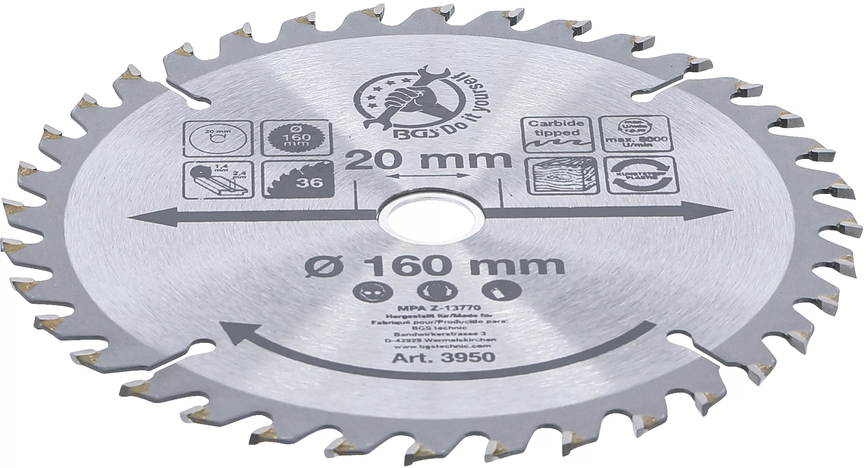Disc fierastrau circular carburi metalice | o 160 x 20 x 2,4 mm | 36 dinti [2]
