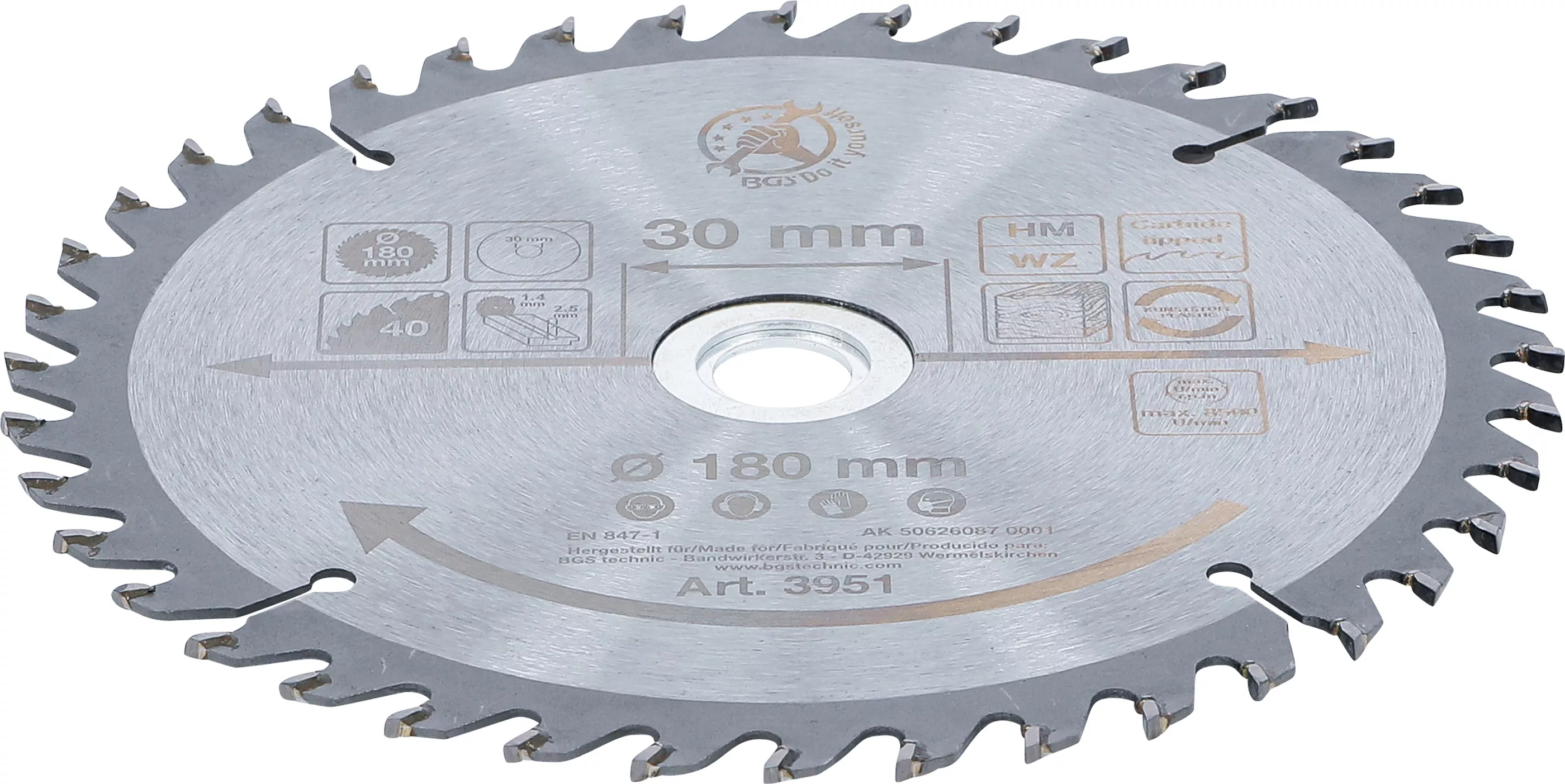 Disc fierastrau circular carburi metalice | o 180 x 30 x 2,5 mm | 40 dinti [2]