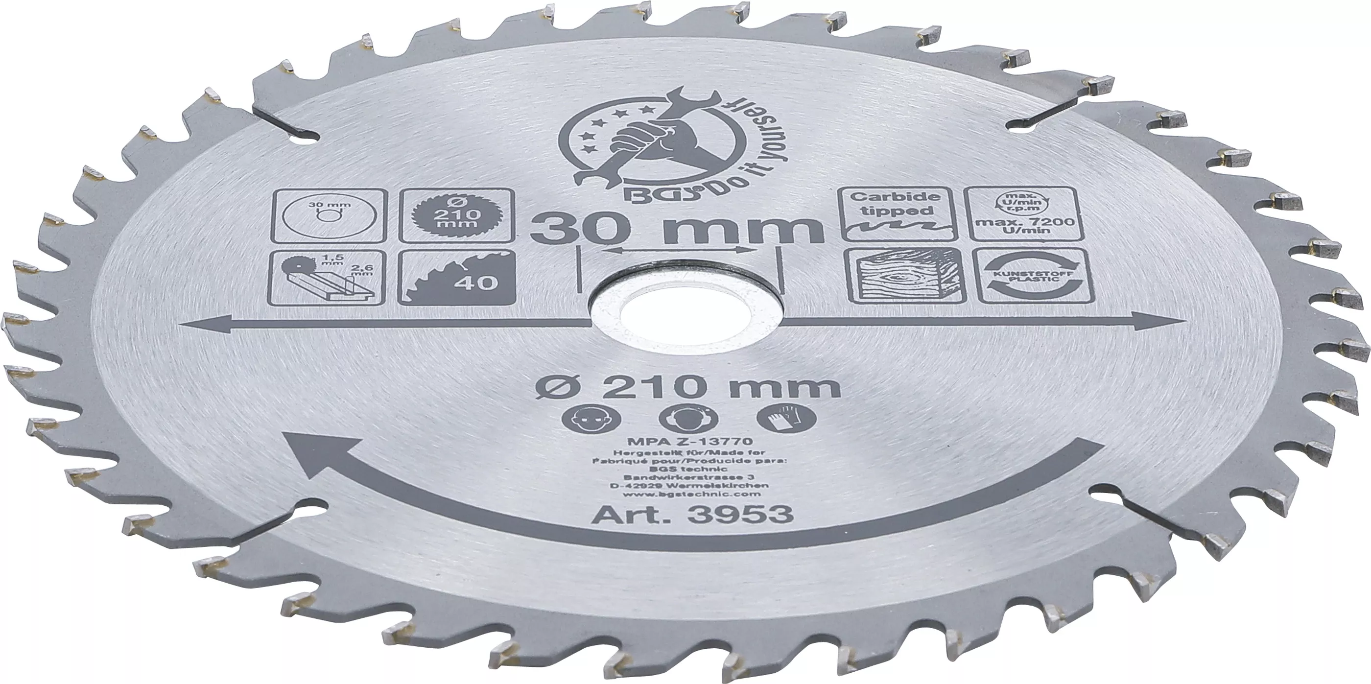 Disc fierastrau circular carburi metalice | o 210 x 30 x 2,6 mm | 40 dinti [2]
