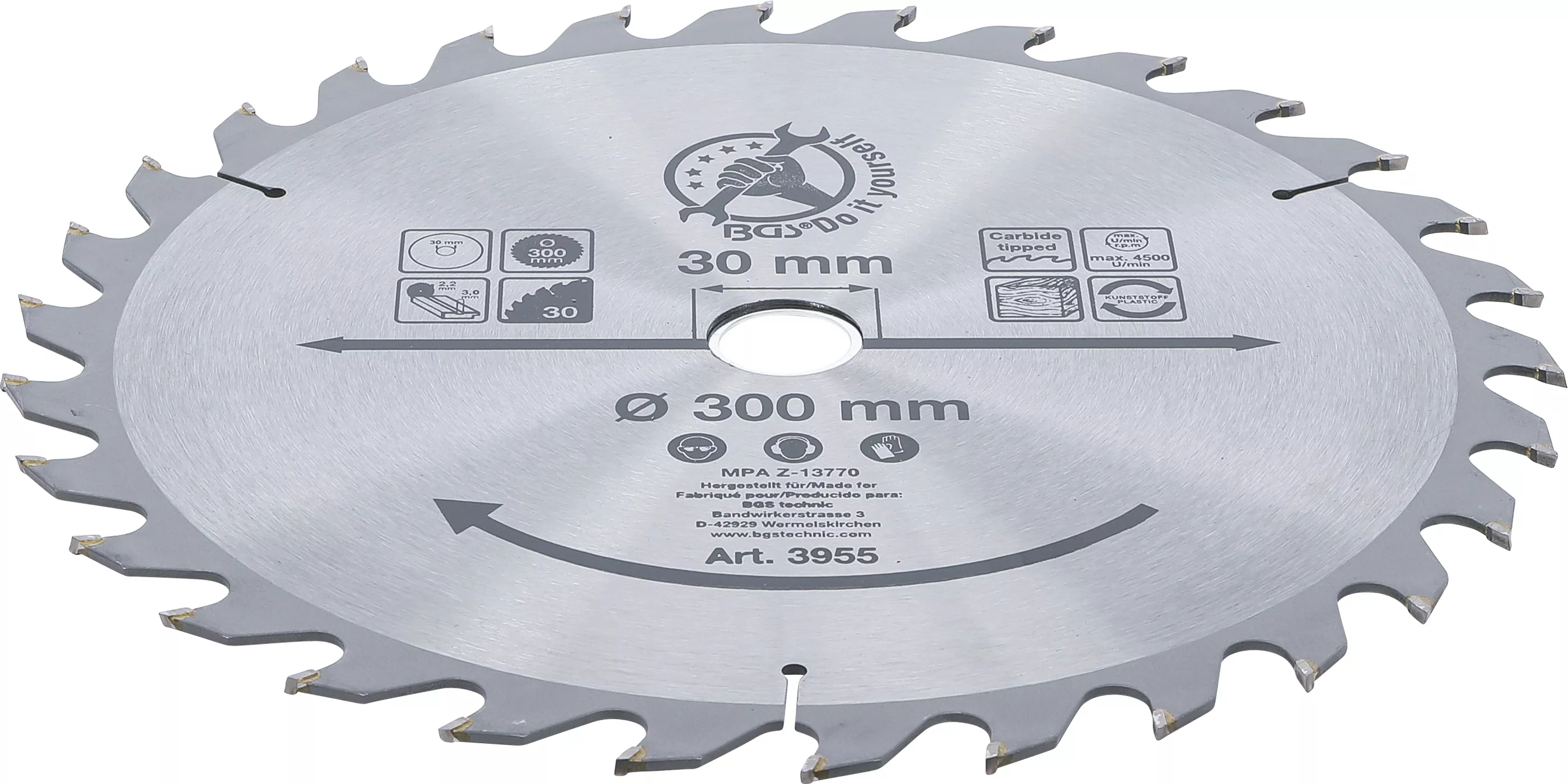 Disc fierastrau circular carburi metalice | o 300 x 30 x 3,2 mm | 30 dinti [2]