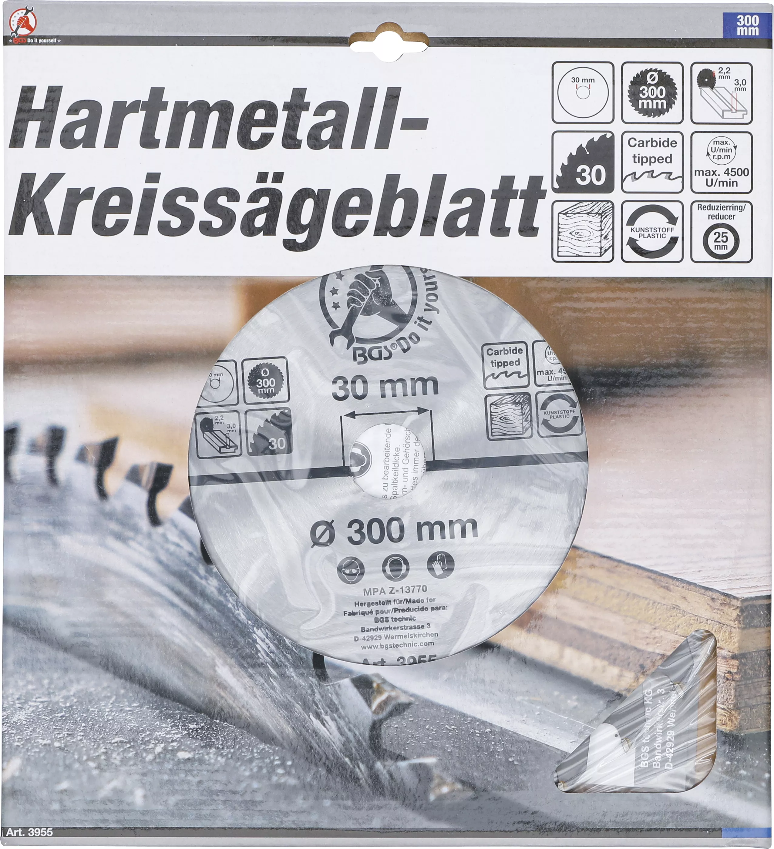 Disc fierastrau circular carburi metalice | o 300 x 30 x 3,2 mm | 30 dinti [3]