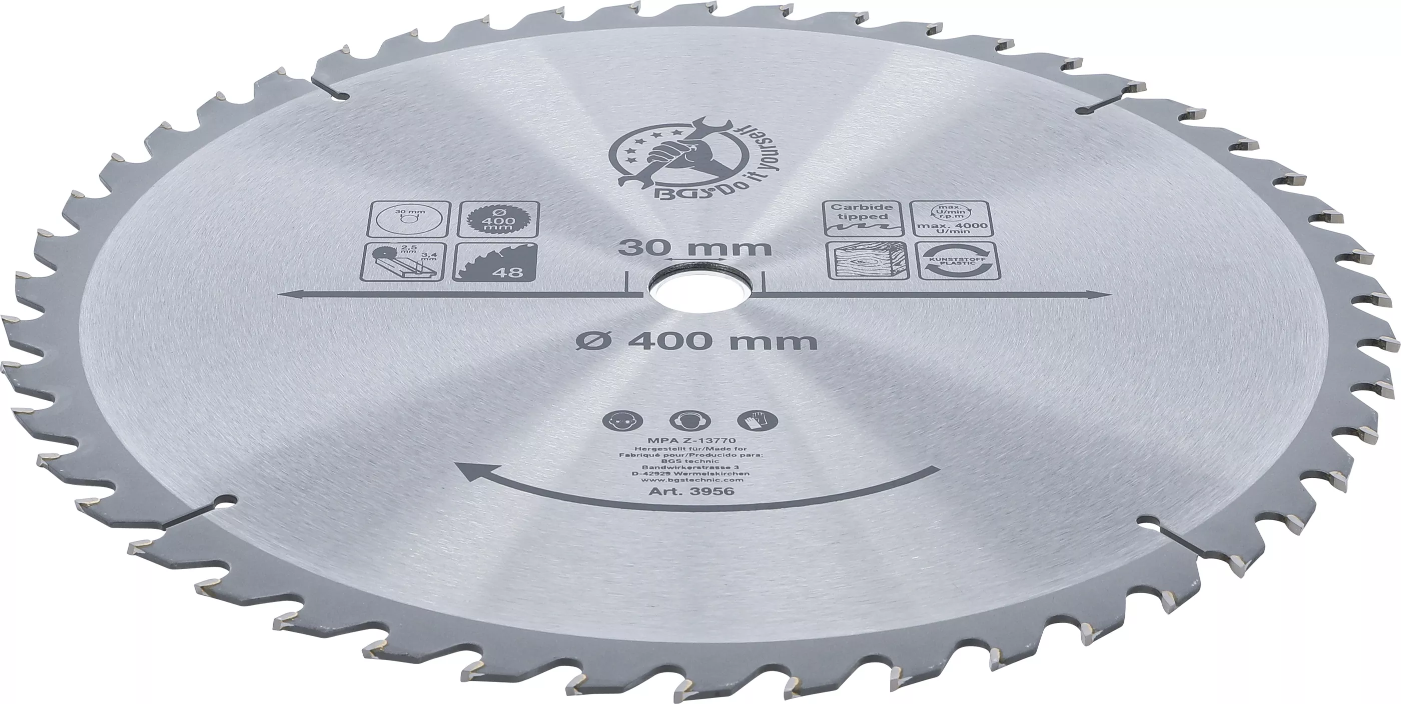 Disc fierastrau circular carburi metalice | o 400 x 30 x 3,4 mm | 48 dinti [2]