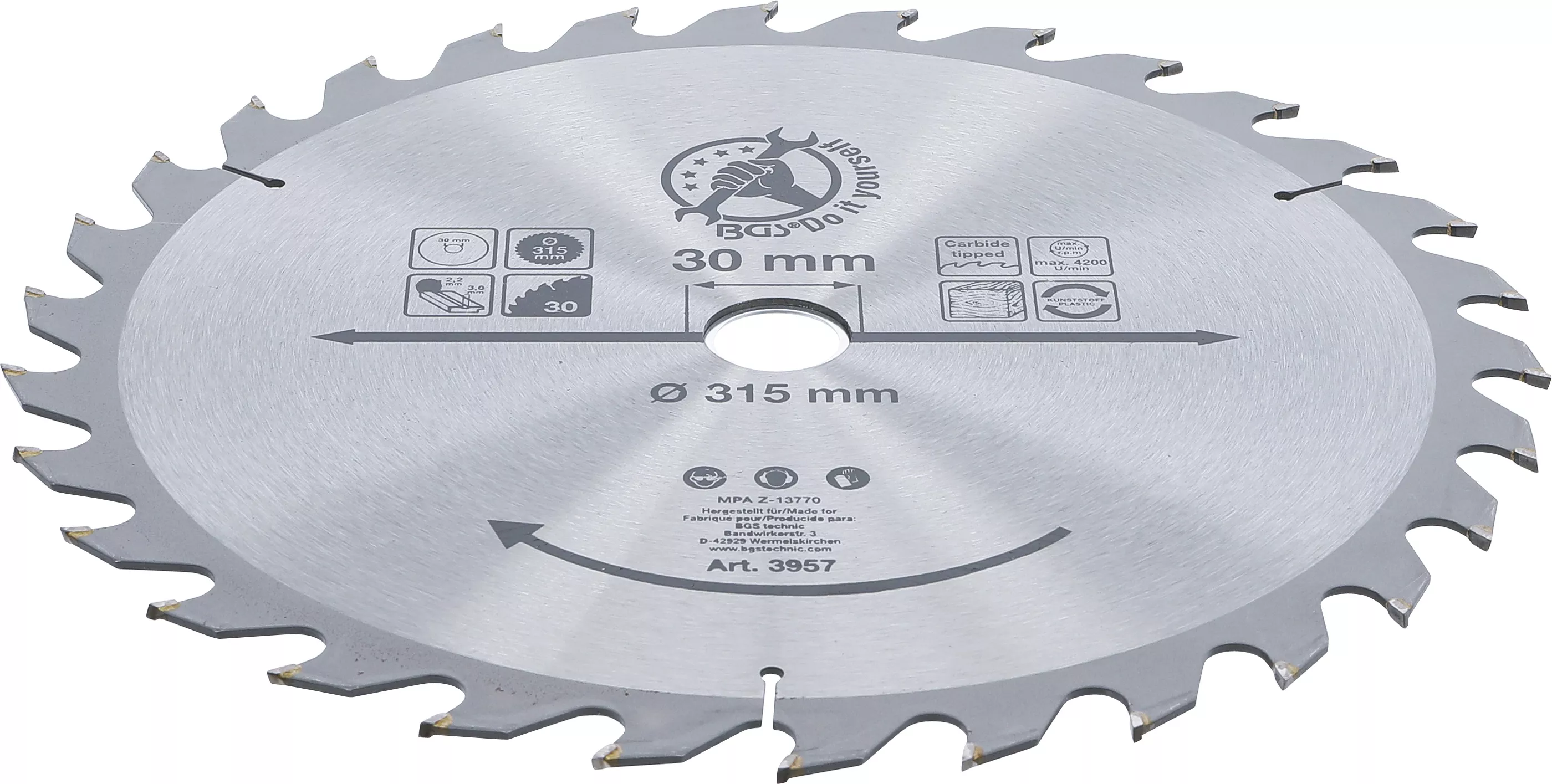 Disc fierastrau circular carburi metalice | o 315 x 30 x 3,0 mm | 30 dinti [2]