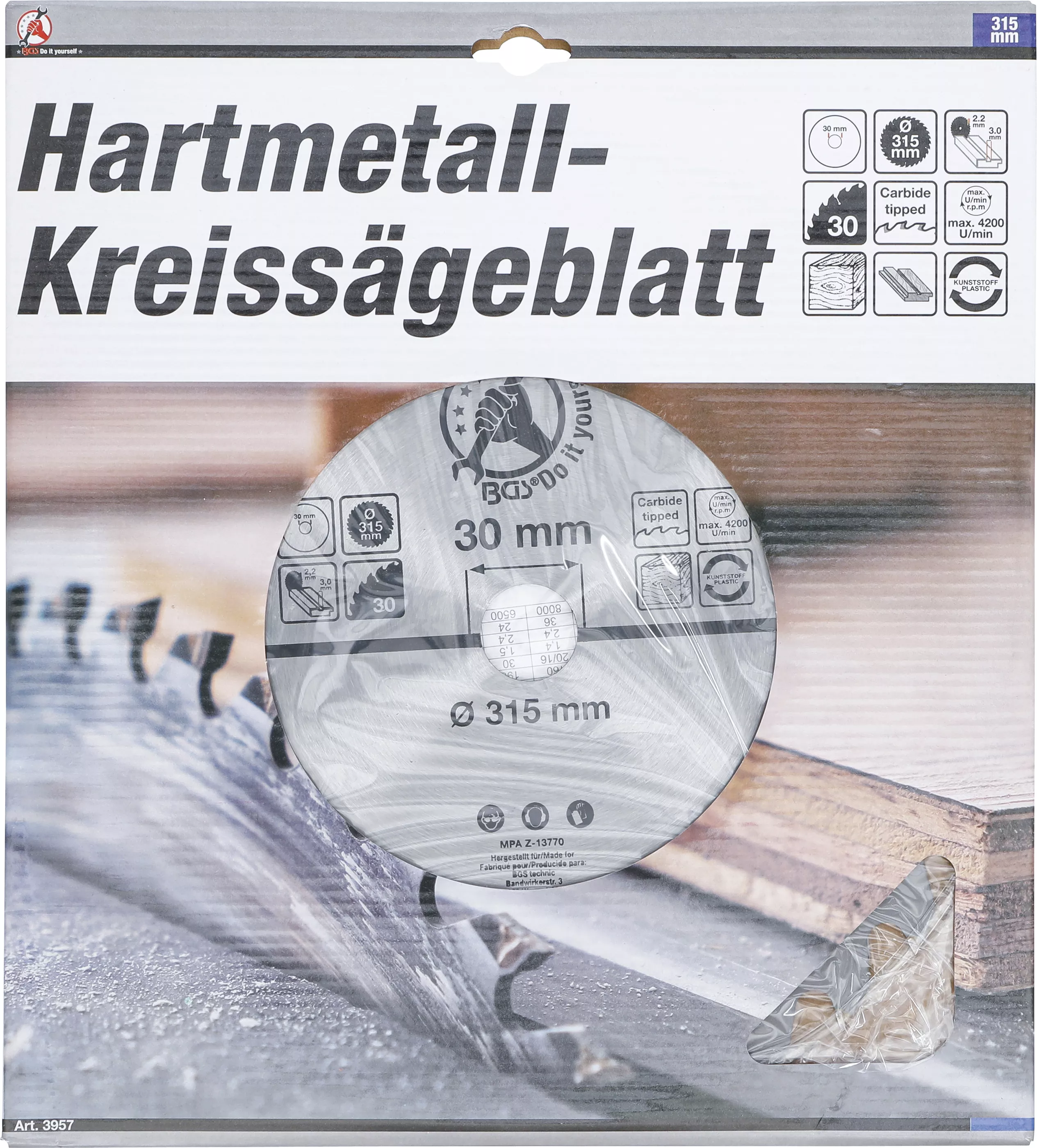 Disc fierastrau circular carburi metalice | o 315 x 30 x 3,0 mm | 30 dinti [3]