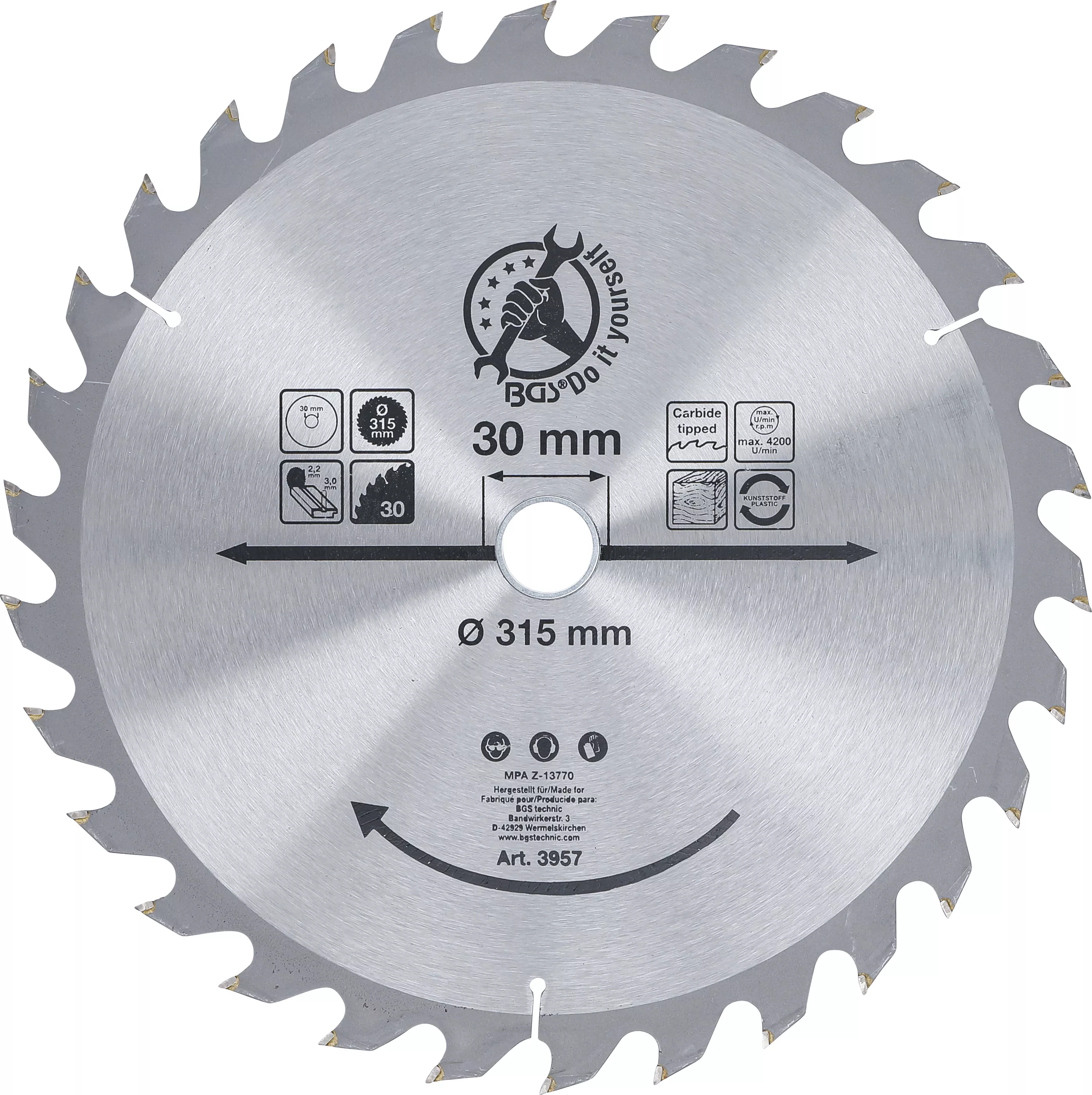 Disc fierastrau circular carburi metalice | o 315 x 30 x 3,0 mm | 30 dinti [1]