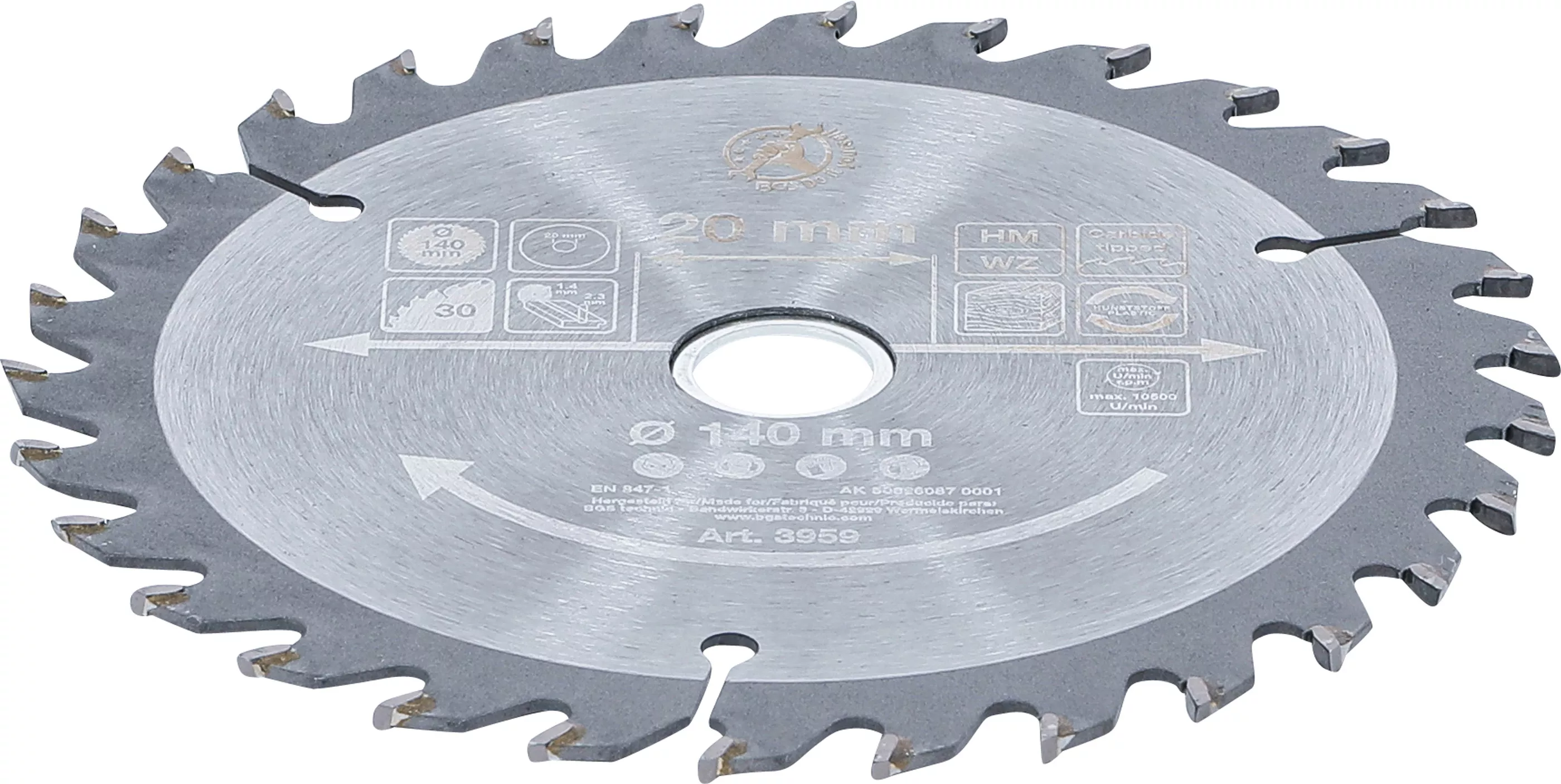 Disc fierastrau circular carburi metalice | o 140 x 20 x 2,3 mm | 30 dinti [2]