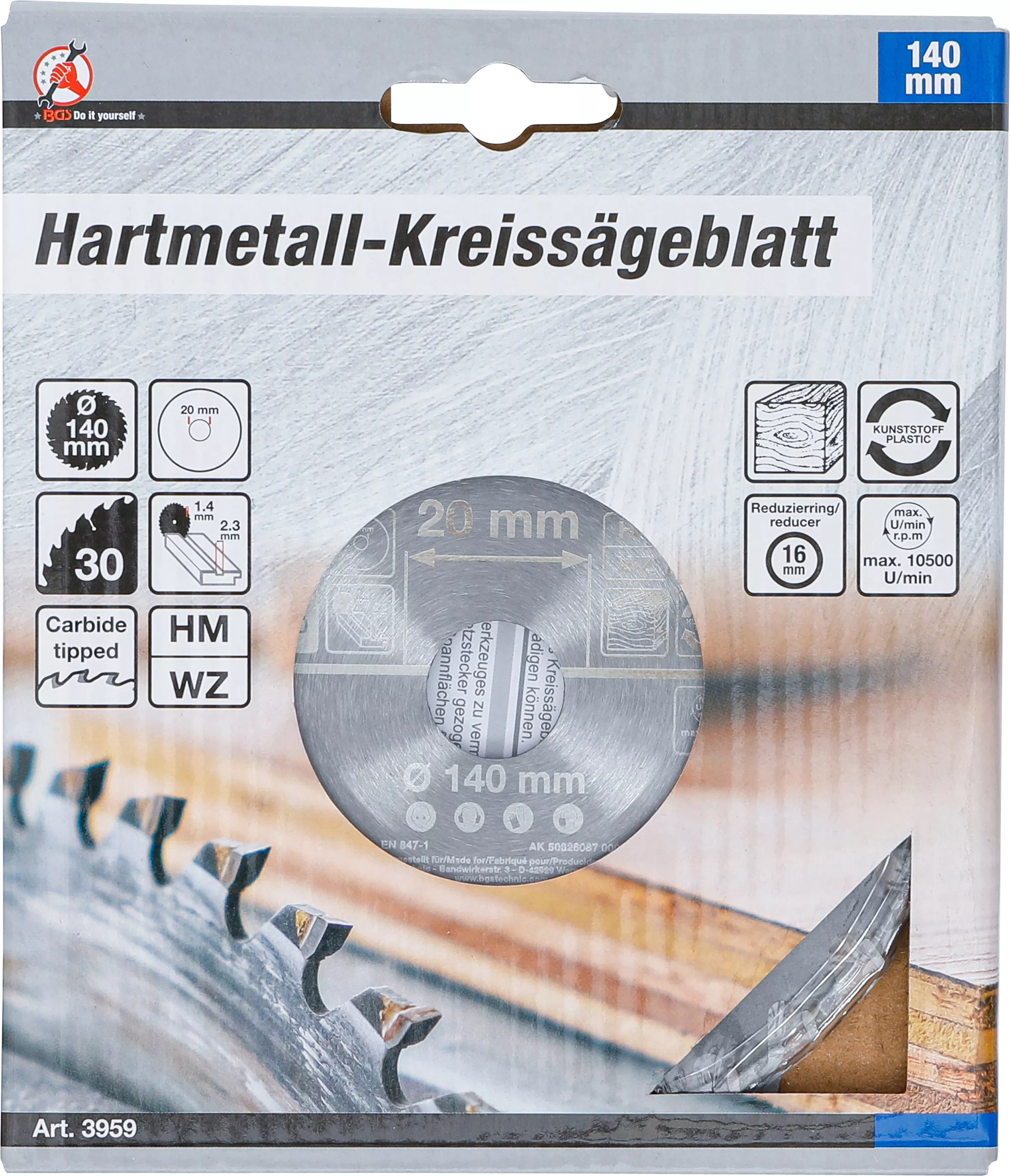Disc fierastrau circular carburi metalice | o 140 x 20 x 2,3 mm | 30 dinti [3]
