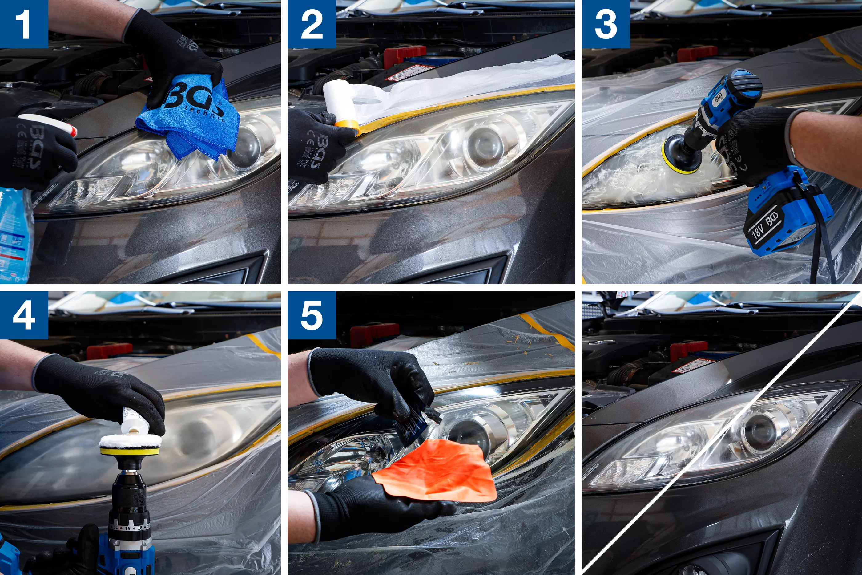 Kit de pregatire a farurilor vehiculului | 14 piese [2]