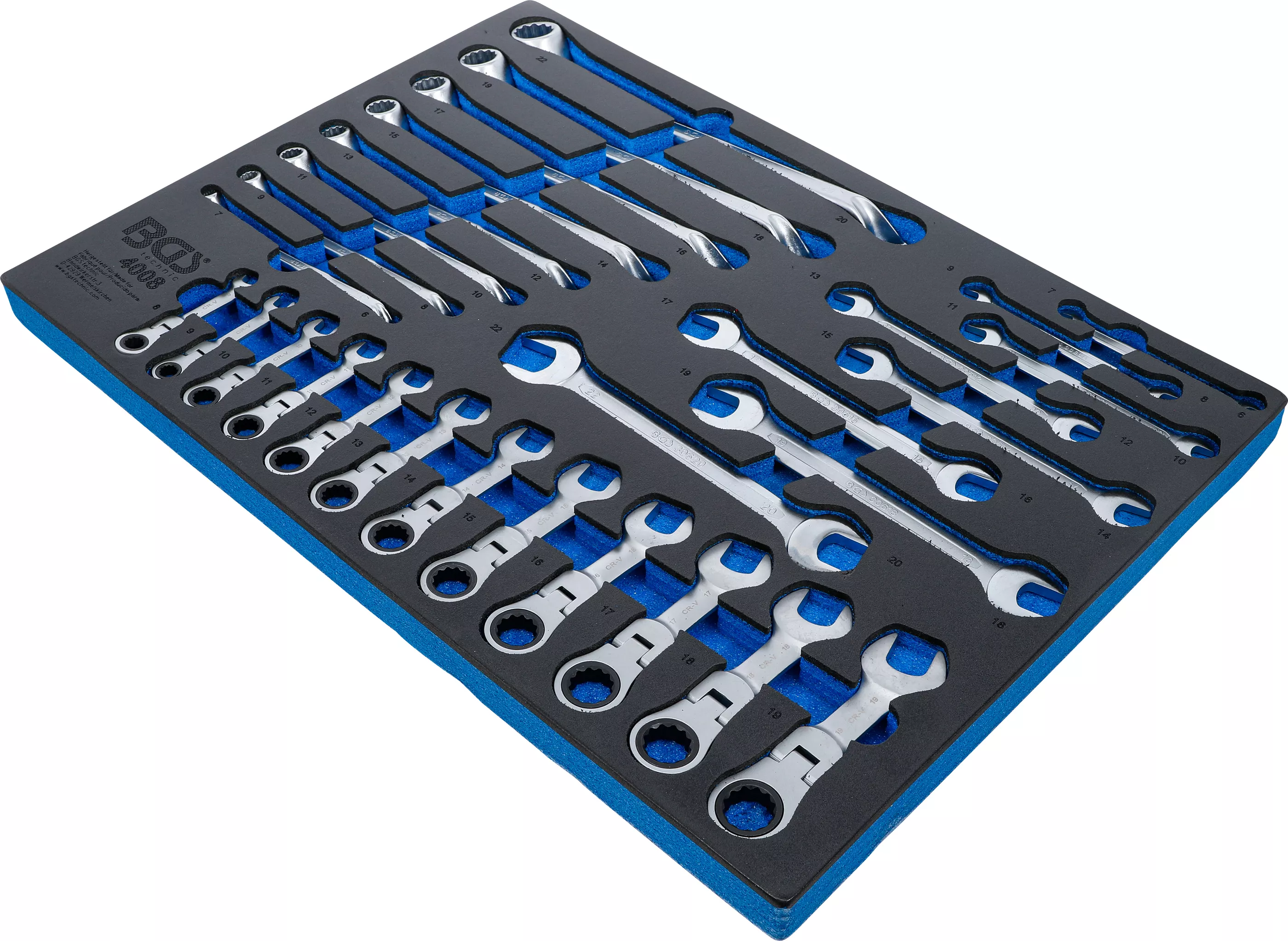 Suport organizator pentru carucior 3/3: Cheii fixe-inelare, Cheie inelara cu clichet | articulate | 28 piese [2]