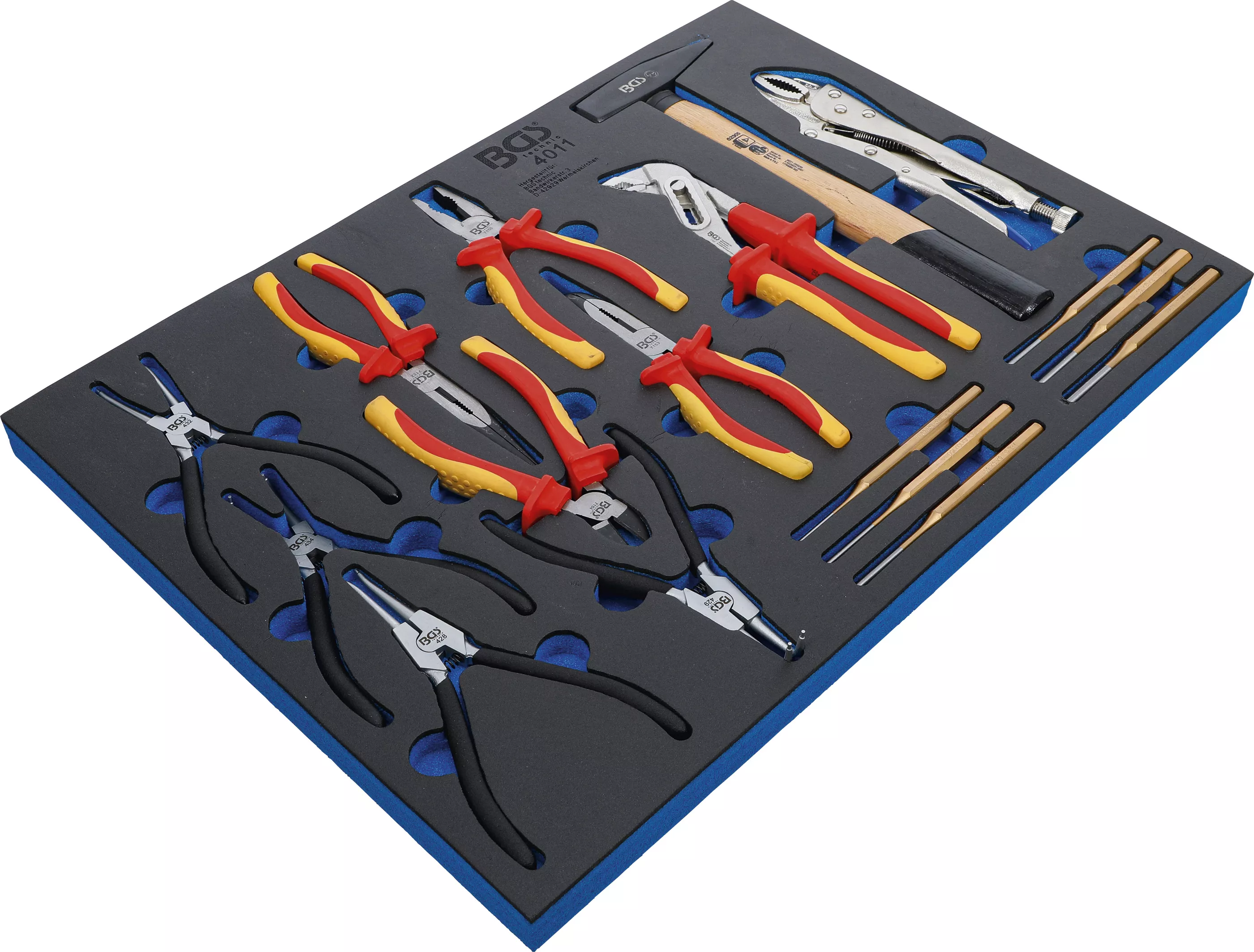 Suport organizator pentru carucior 3/3: Set clesti, extractoare splinturi, ciocane | 17 piese [2]