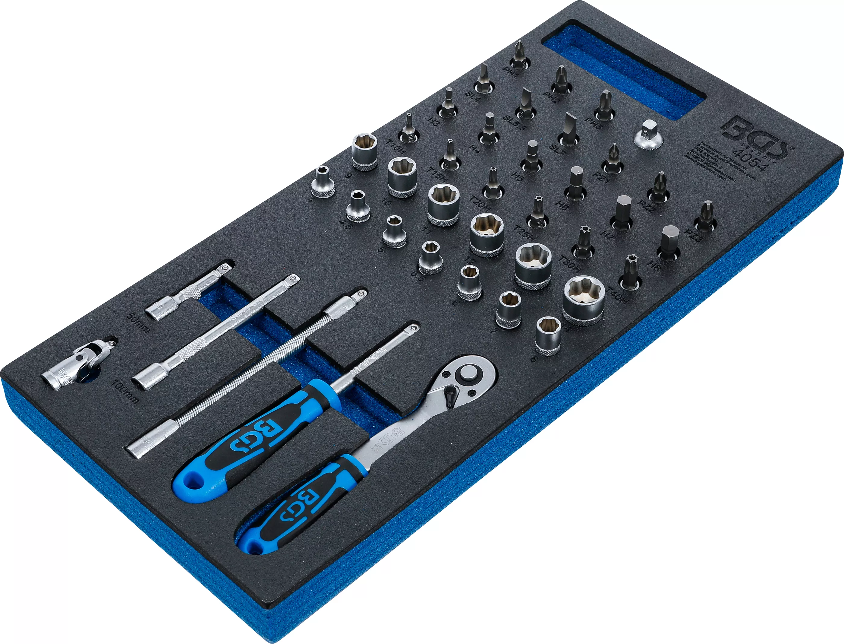 Suport organizator pentru carucior 1/3: Set chei tubulare | 6,3 mm (1/4") | 41 piese [2]