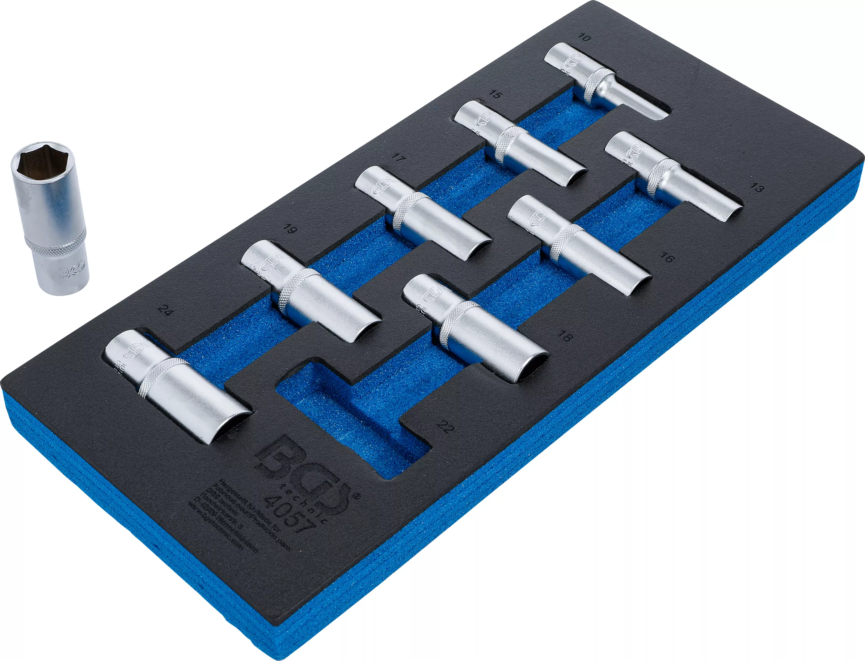 Suport organizator pentru carucior 1/3: Capete chei tubulare 6 colturi | adanc | 9 piese [2]