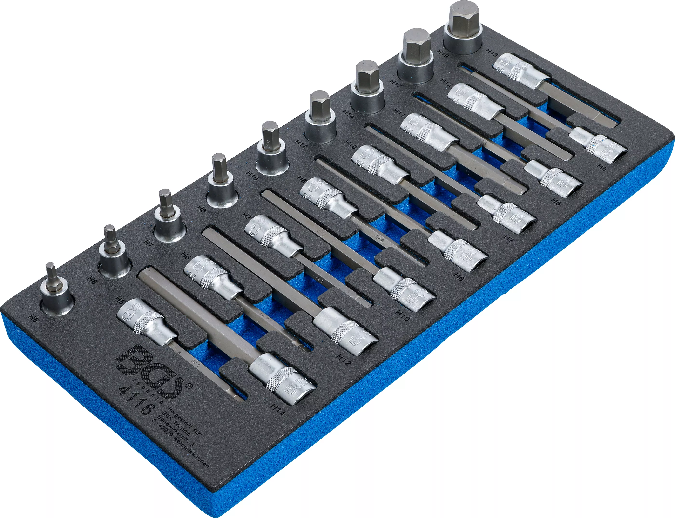Suport organizator pentru carucior 1/3: Set biti | 12,5 mm (1/2") | hexagon interior | 24 piese [2]