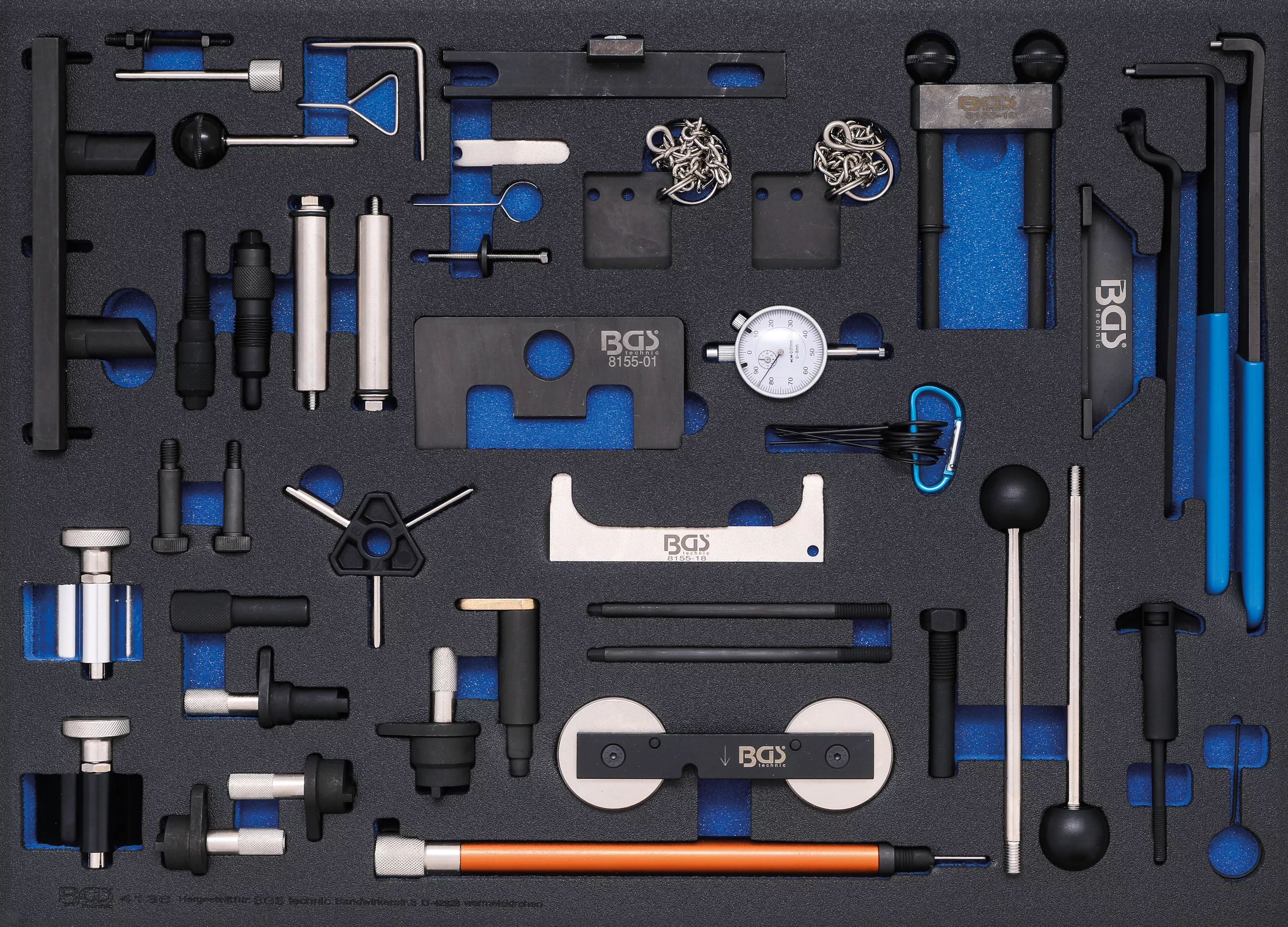 Cărucior atelier şi accesorii - Suport organizator pentru carucior 3/3: Set dispozitive reglare motor | pentru Ford, VAG, Mazda, Volvo