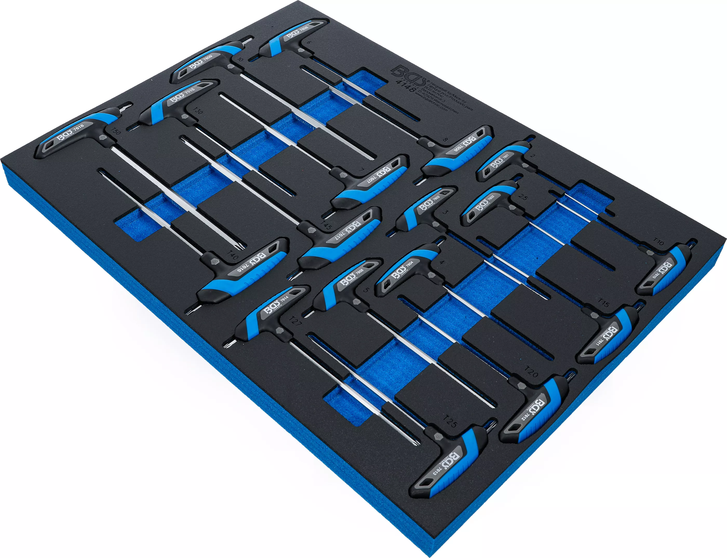 Suport organizator pentru carucior 3/3: Set surubelnite cu maner T | Hexagon interior, Profil T (pentru Torx) | 18 piese [2]