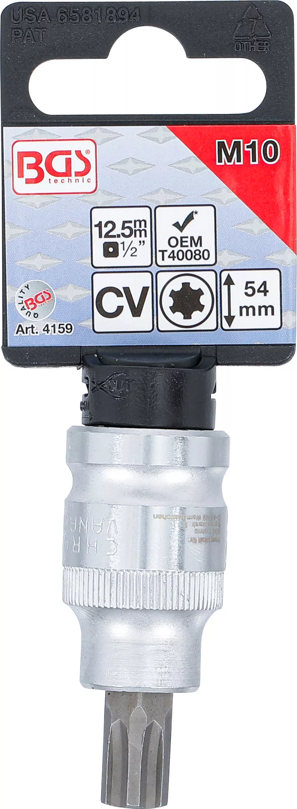 Bit | lungime 54 mm | antrenare patrat interior 12,5 mm (1/2") | pentru VAG Polydrive [3]