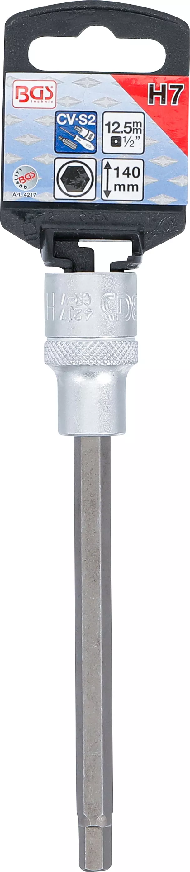 Bit | Lungime 140 mm | 12,5 mm (1/2") | hexagon interior 7 mm [2]