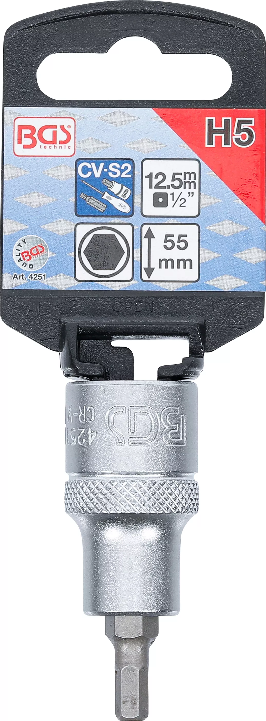 Bit | 12,5 mm (1/2") | hexagon interior 5 mm [2]