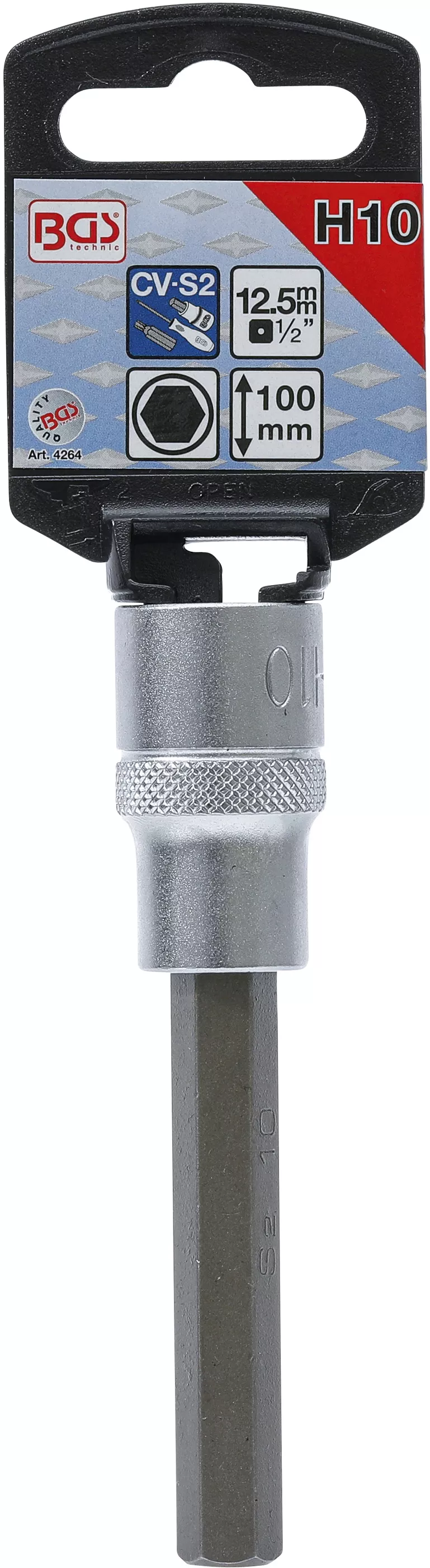 Bit | Lungime 100 mm | 12,5 mm (1/2") | hexagon interior 10 mm [2]