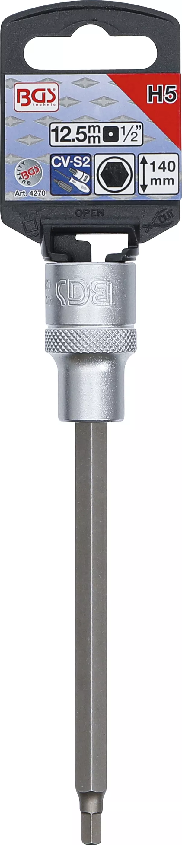Bit | Lungime 140 mm | 12,5 mm (1/2") | hexagon interior 5 mm [2]