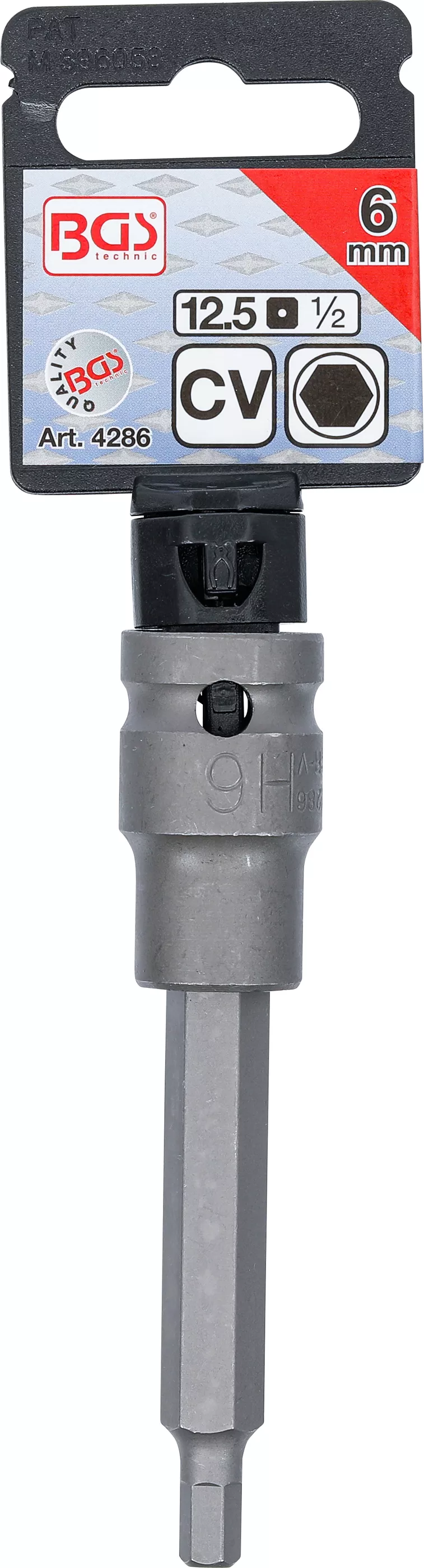 Cap bit de impact | Lungime 100 mm | 12,5 mm (1/2") | hexagon interior 6 mm [3]