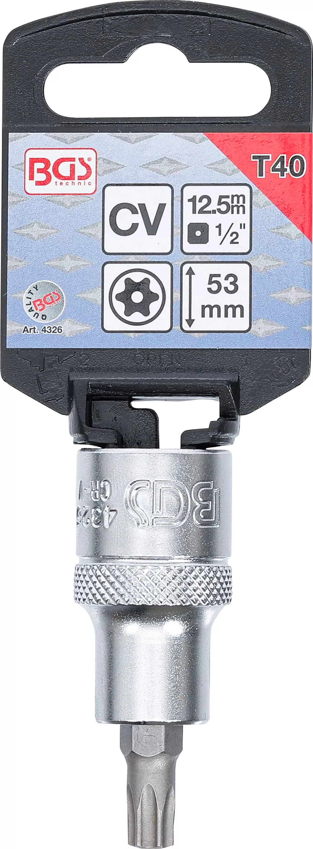 Bit | 12,5 mm (1/2") | Profil T (pentru Torx) cu gaura T40 [2]