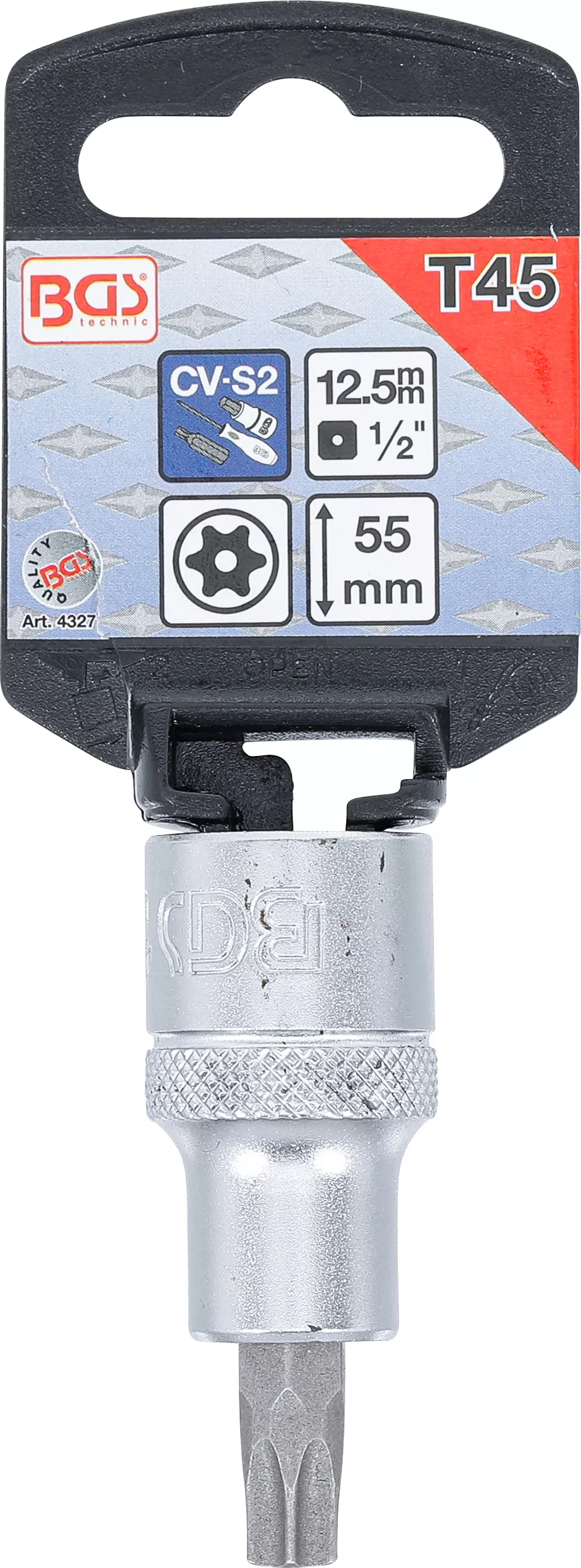 Bit | 12,5 mm (1/2") | Profil T (pentru Torx) cu gaura T45 [2]