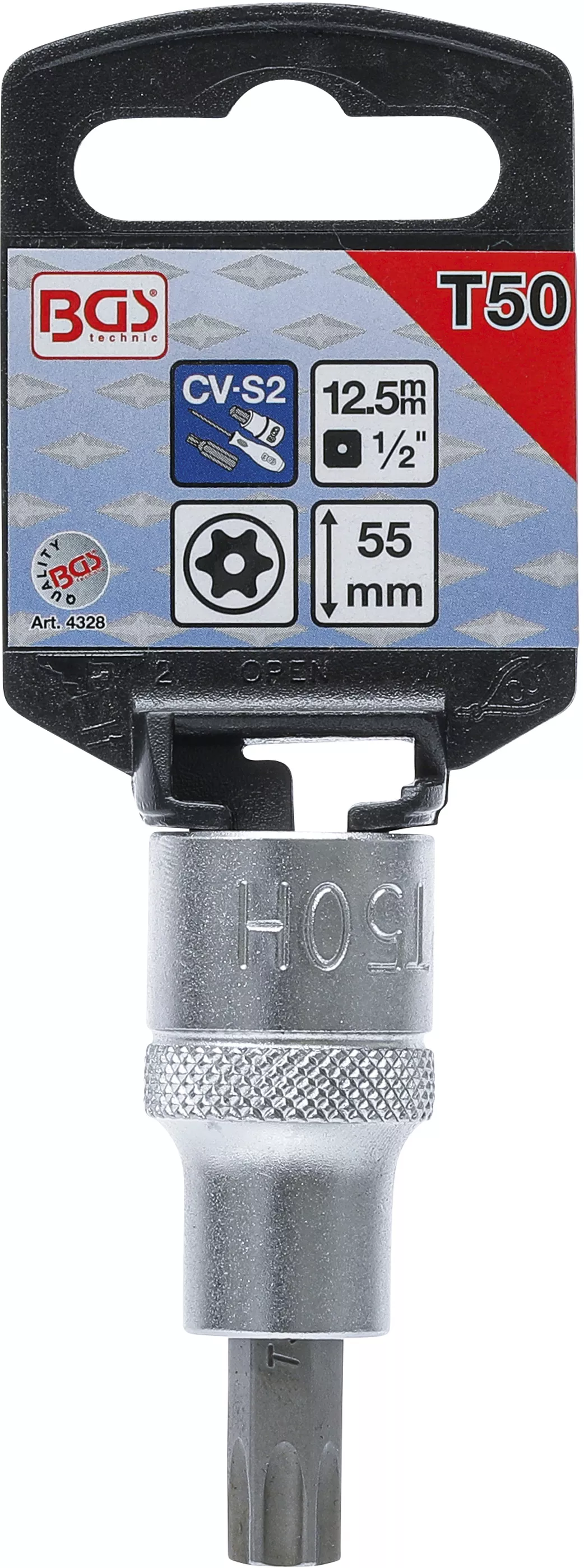 Bit | 12,5 mm (1/2") | Profil T (pentru Torx) cu gaura T50 [2]