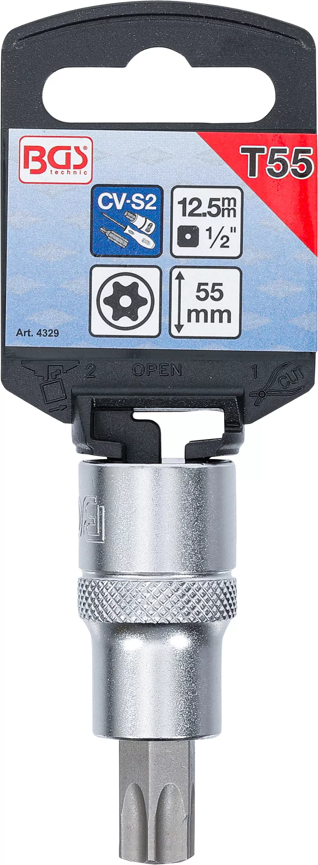 Bit | 12,5 mm (1/2") | Profil T (pentru Torx) cu gaura T55 [2]