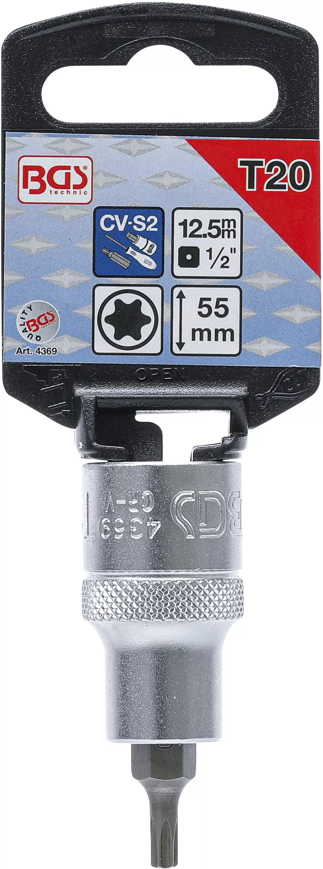 Bit | 12,5 mm (1/2") | Profil T (pentru Torx) T20 [2]