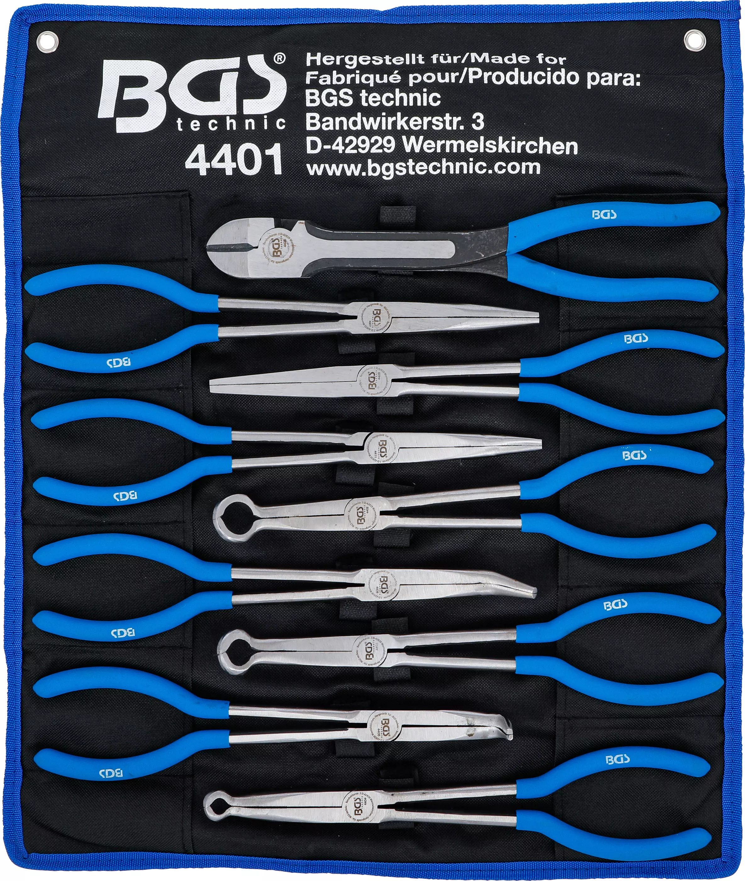 Scule - Set clesti pentru fise bujii, cu cioc lung-plat | extra lung | 9 piese