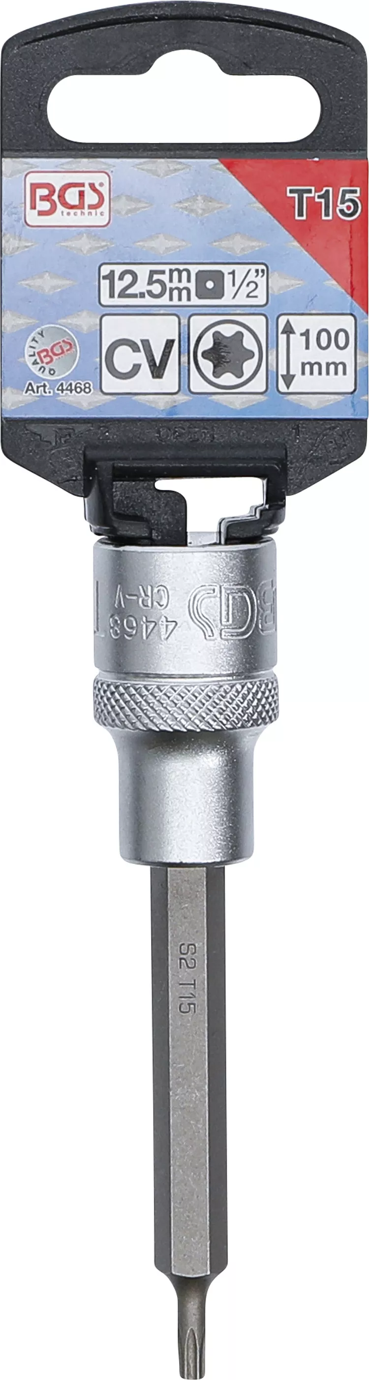 Bit | Lungime 100 mm | 12,5 mm (1/2") | Profil T (pentru Torx) T15 [2]