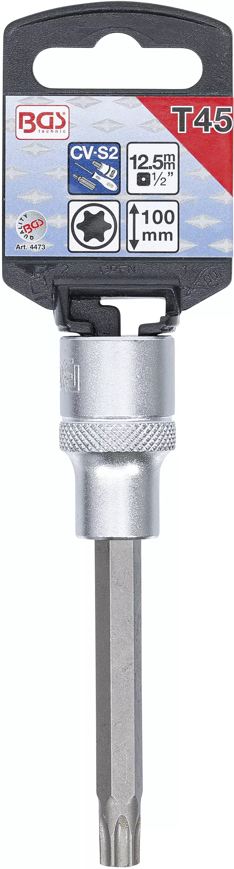 Bit | Lungime 100 mm | 12,5 mm (1/2") | Profil T (pentru Torx) T45 [2]
