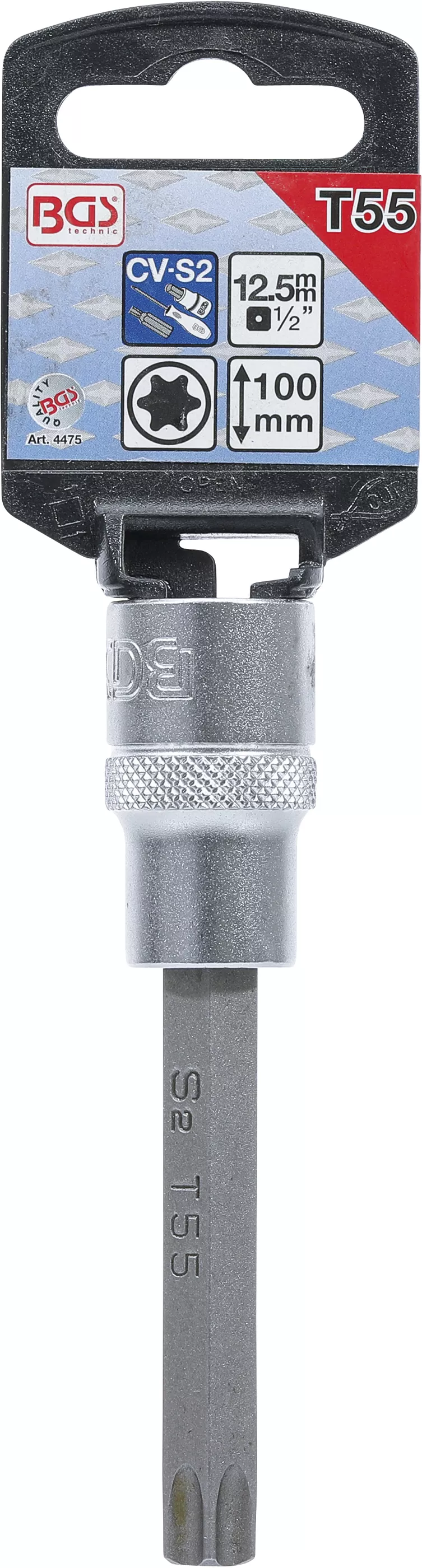 Bit | Lungime 100 mm | 12,5 mm (1/2") | Profil T (pentru Torx) T55 [2]