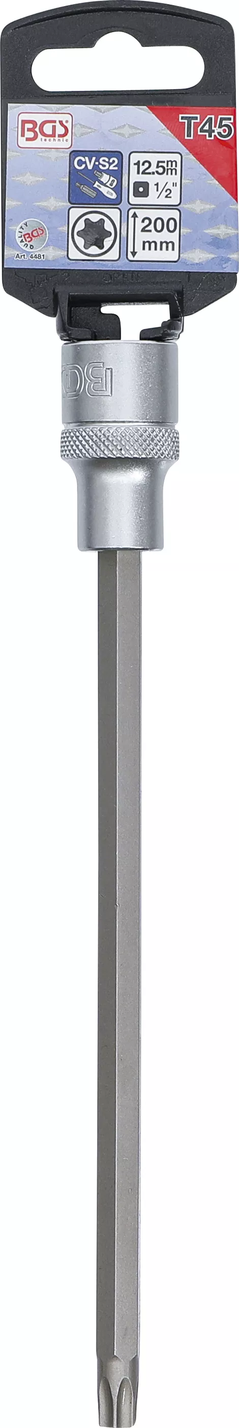 Bit | Lungime 200 mm | 12,5 mm (1/2") | Profil T (pentru Torx) T45 [2]