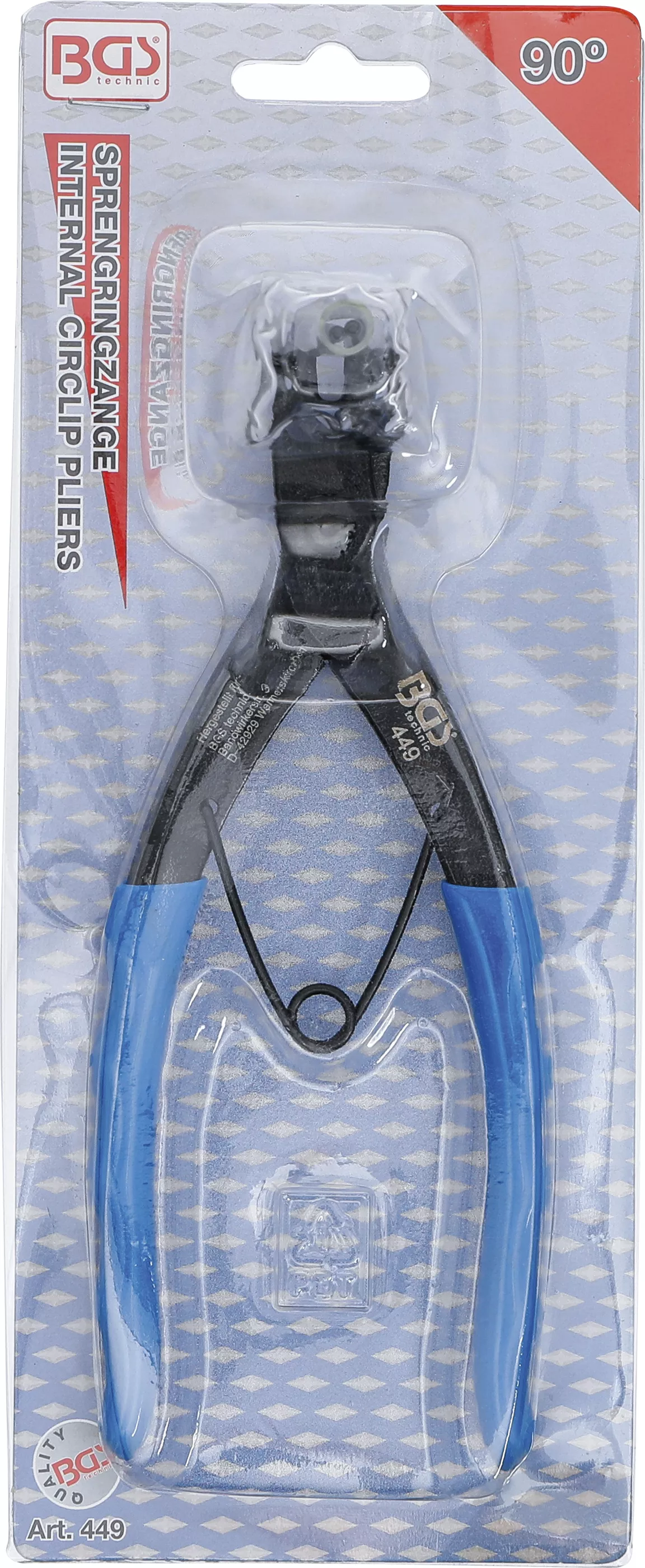 Cleste inele de siguranta | 90° | pentru sigurante interioare | 165 mm [4]