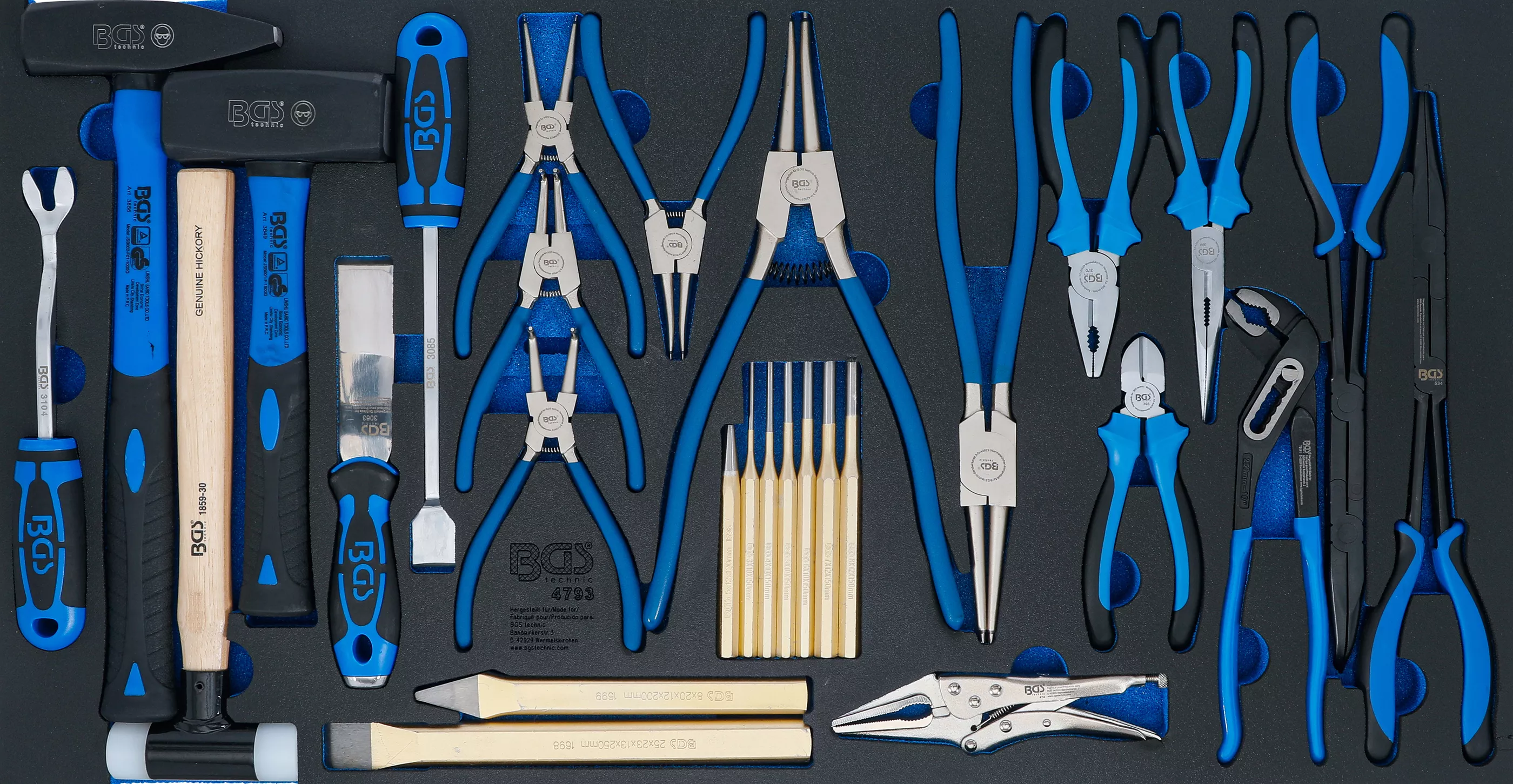 Suport organizator pentru carucior XL: set ciocane, clesti si dalti | 28 piese [1]