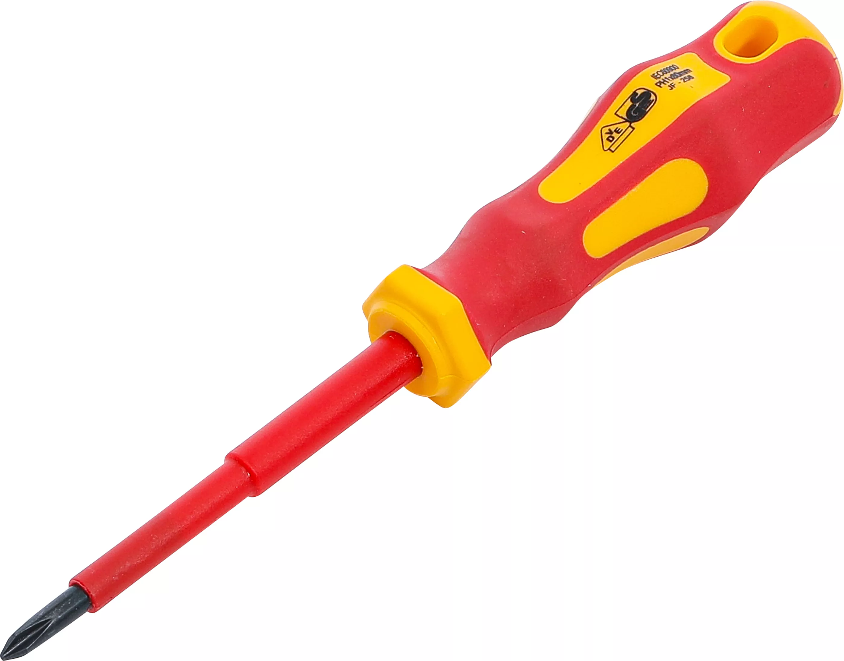 Scule pentru tensiune înaltă / Scule izolate - surubelnita VDE | Cap cruce PH1 | Lungime lama 80 mm