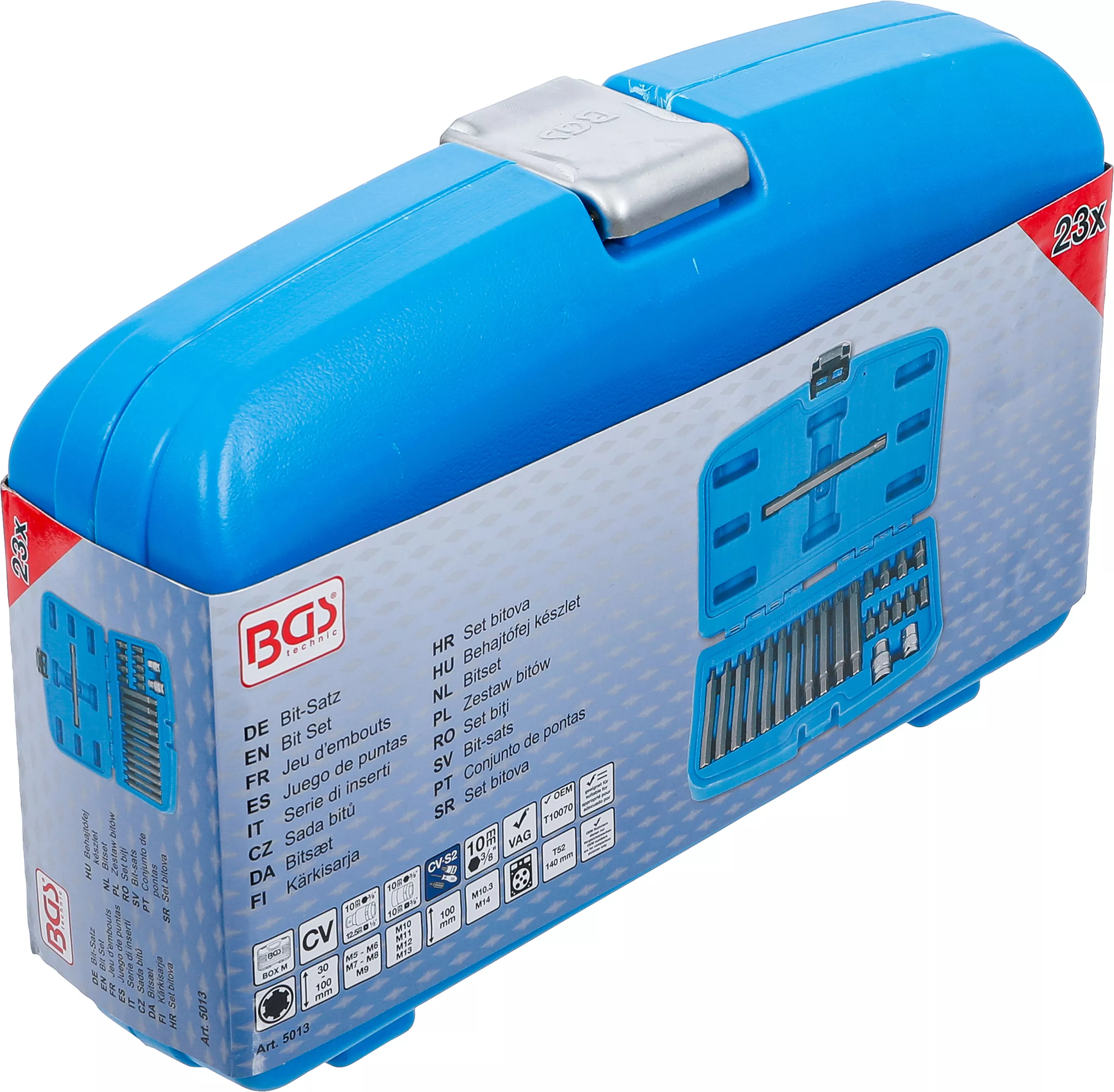 Set biti | Antrenare 6 colturi exterior 10 mm (3/8") | Profil pana (pentru Ribe) | 22 piese [6]