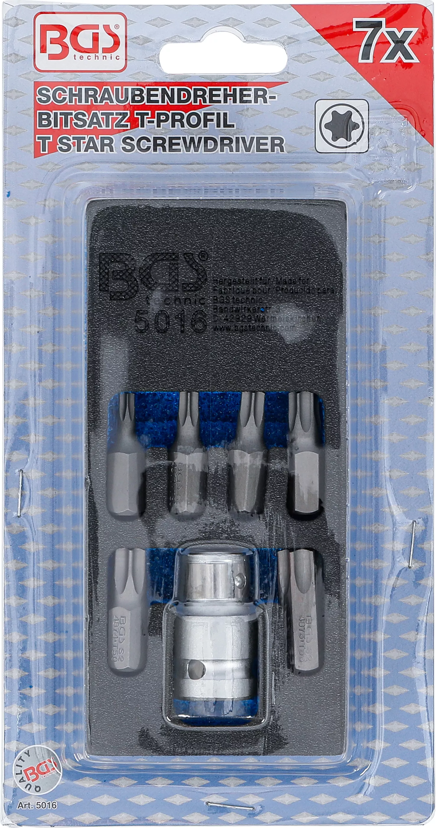 Set biti surubelnita | Antrenare 6 colturi exterior 10 mm (3/8") | Profil T (pentru Torx) | 7 piese [3]