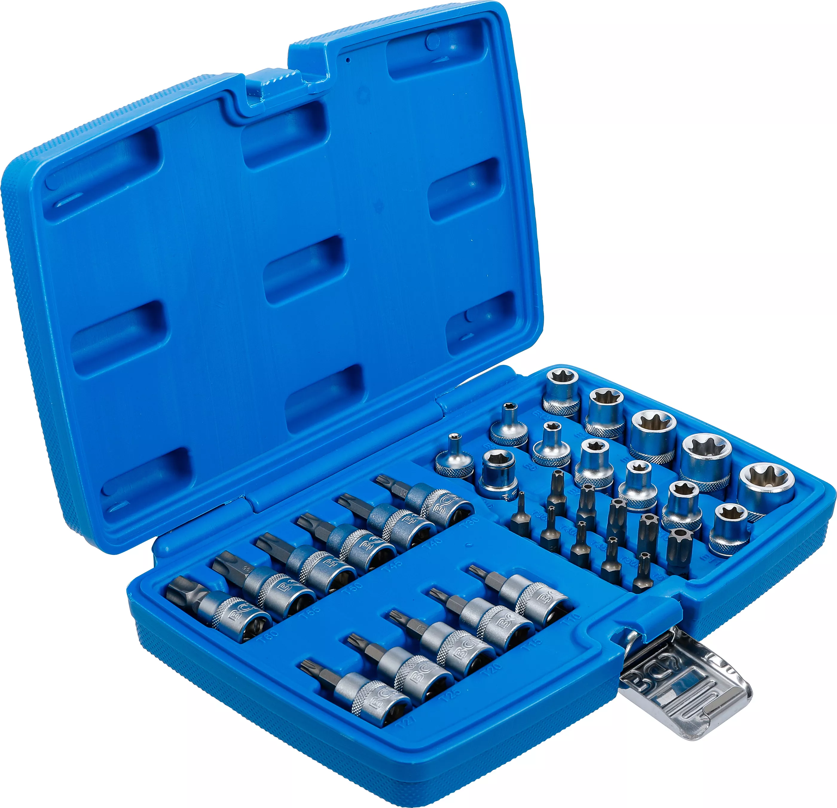 Set biti si chei tubulare | 10 mm (3/8") | Profil T (pentru Torx) | 34 piese [2]